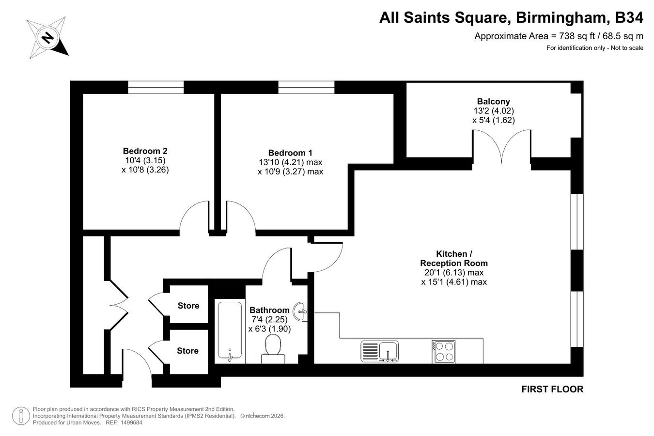 103, 1, All Saints Square, Birmingham floorplan