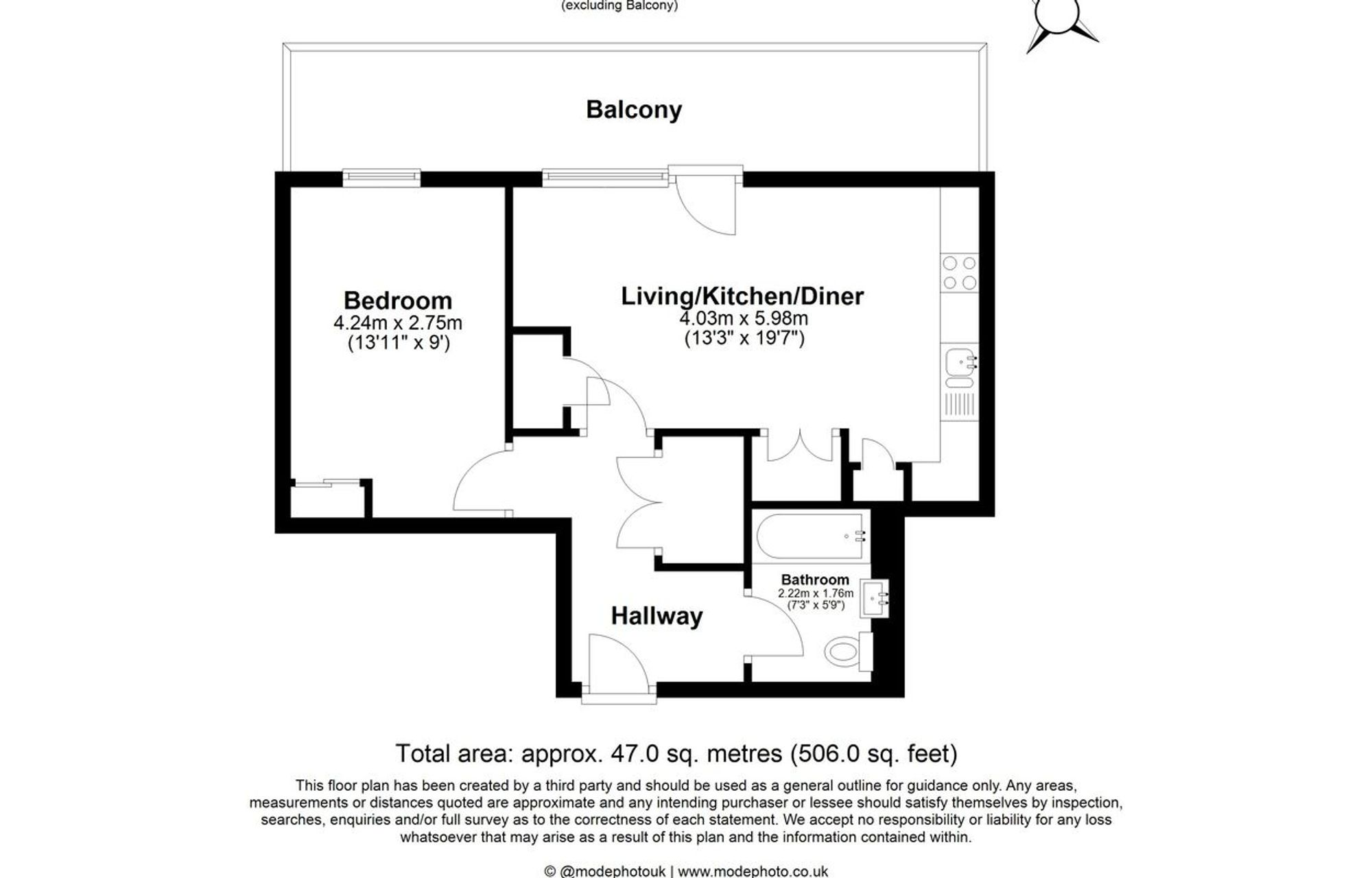 Flat 1103, Morello House, London floorplan