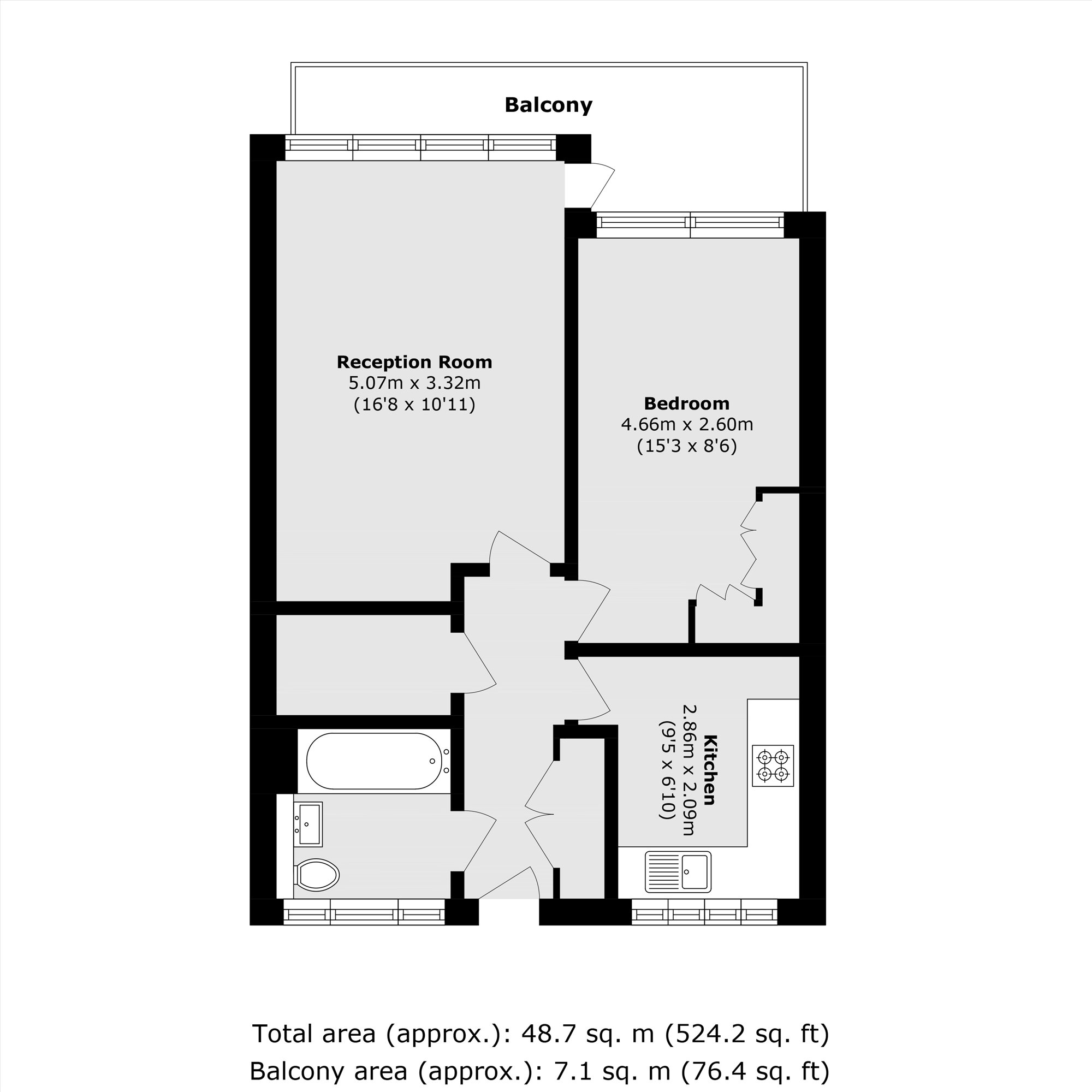 Flat 2, Cheriton, Queens Crescent, London floorplan