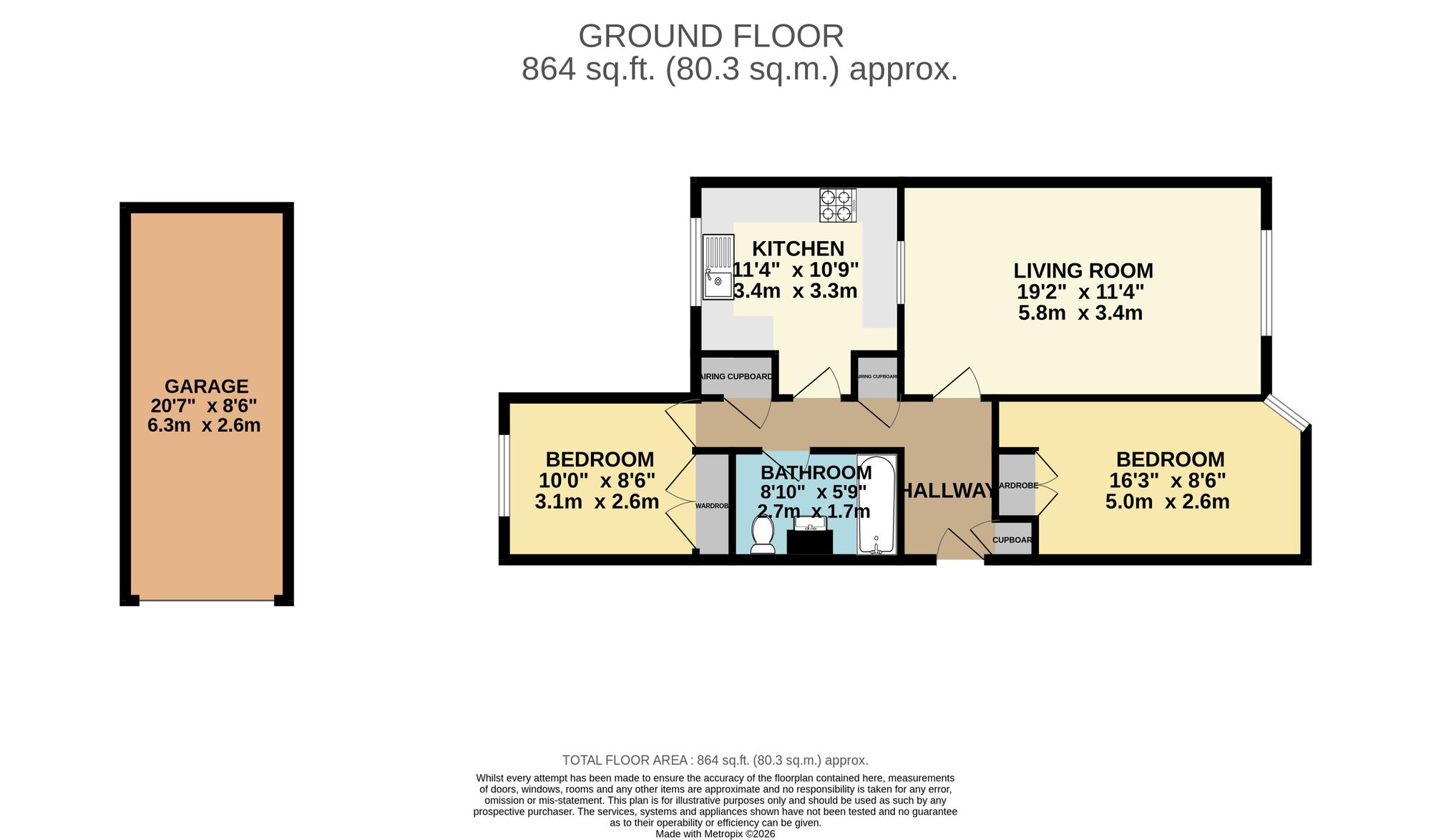 Flat 15, Summerfield Court French Weir Close, Taunton floorplan