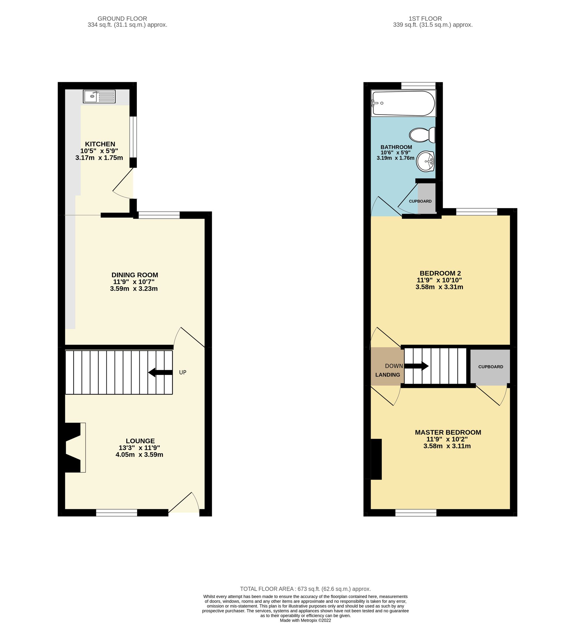 1 Florence Cottages Chestnut Street, Sittingbourne floorplan