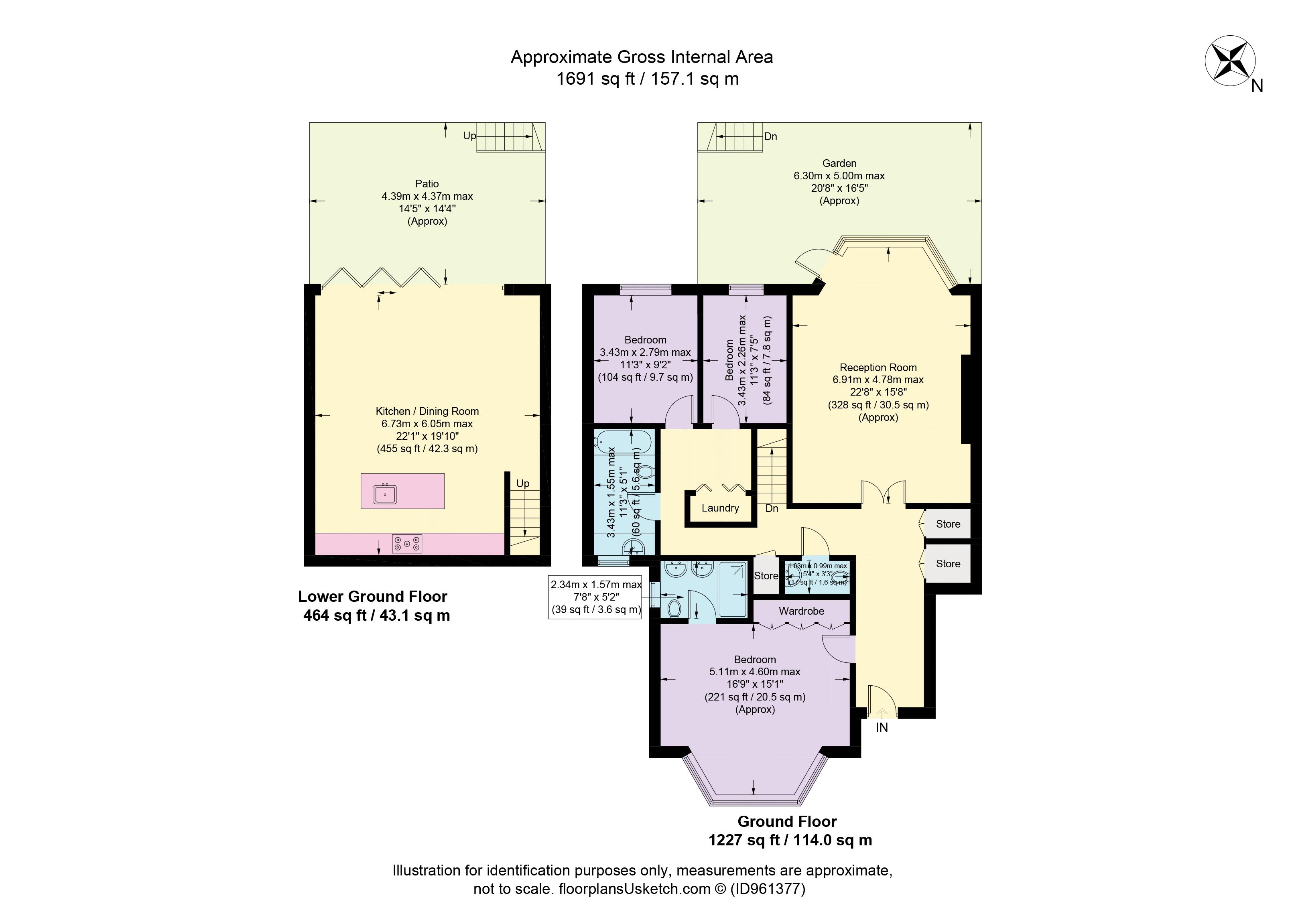 Ground Floor Flat 28, Compayne Gardens, London floorplan
