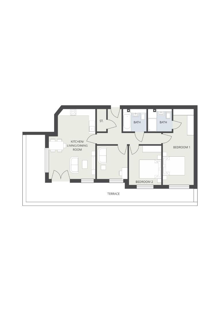 57, The Pinnacle, School Road, Hove floorplan