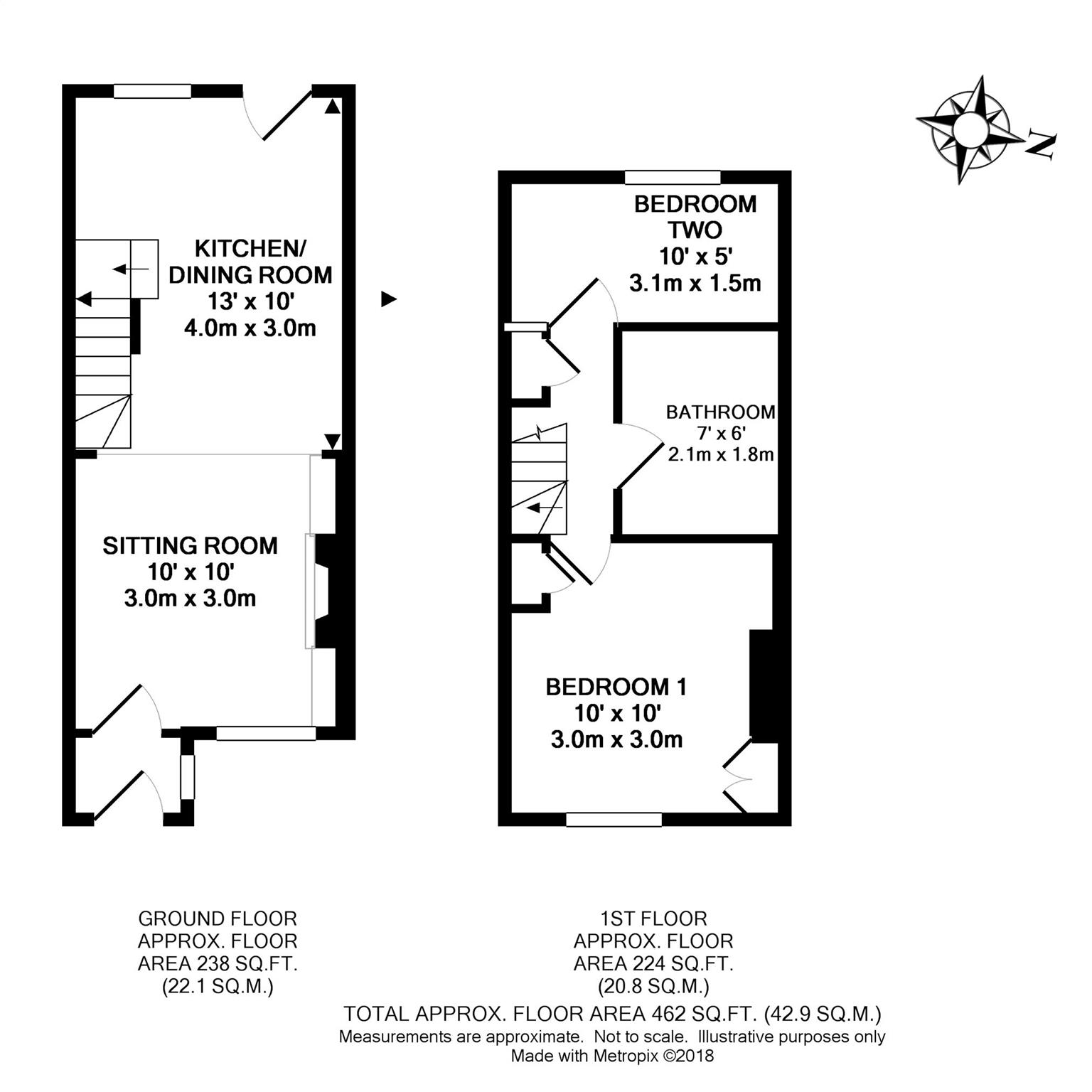 2 Bedrooms Terraced house for sale in Chestnut Terrace, Charlton Kings, Cheltenham GL53