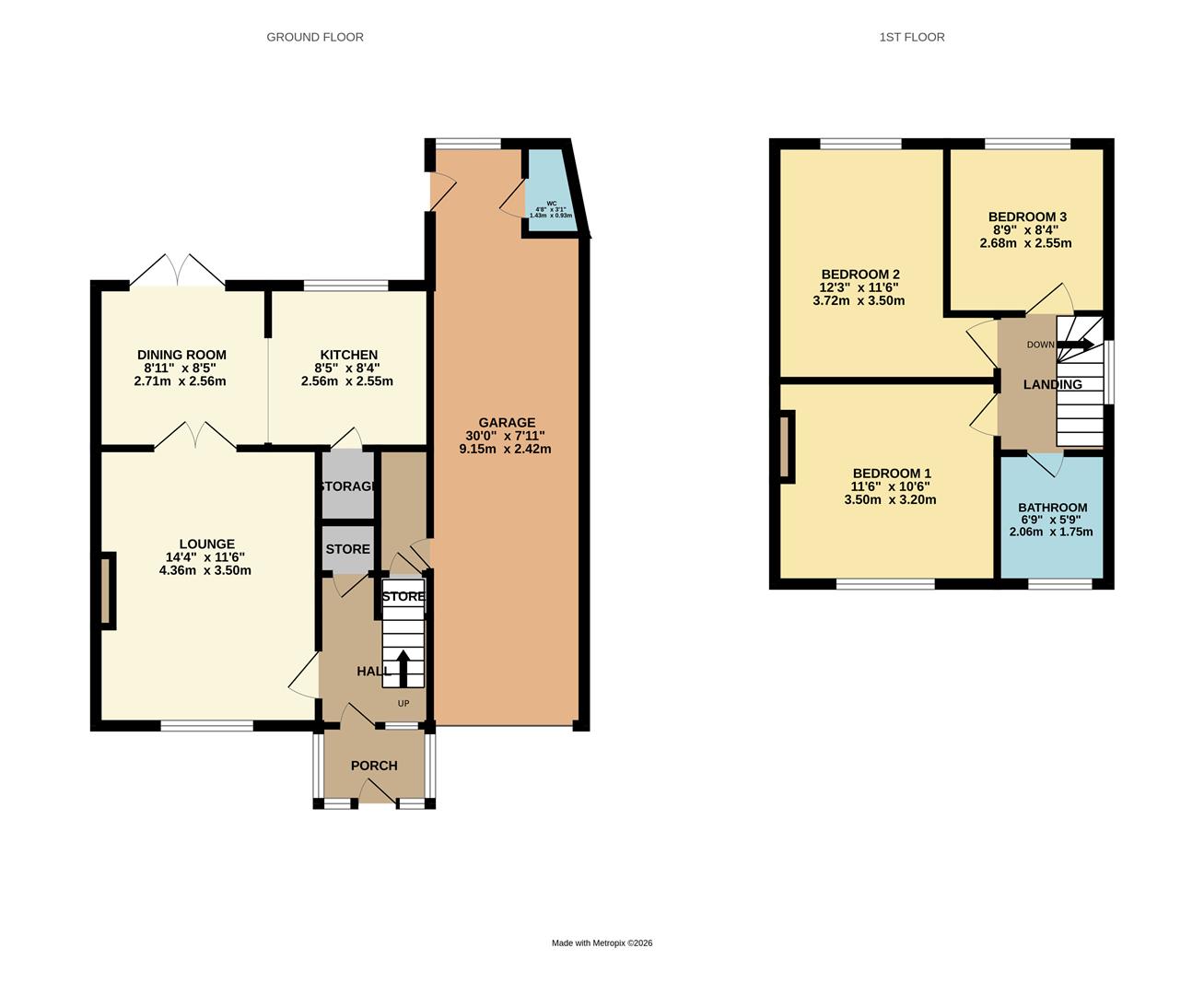 83, Court Crescent, Kingswinford floorplan