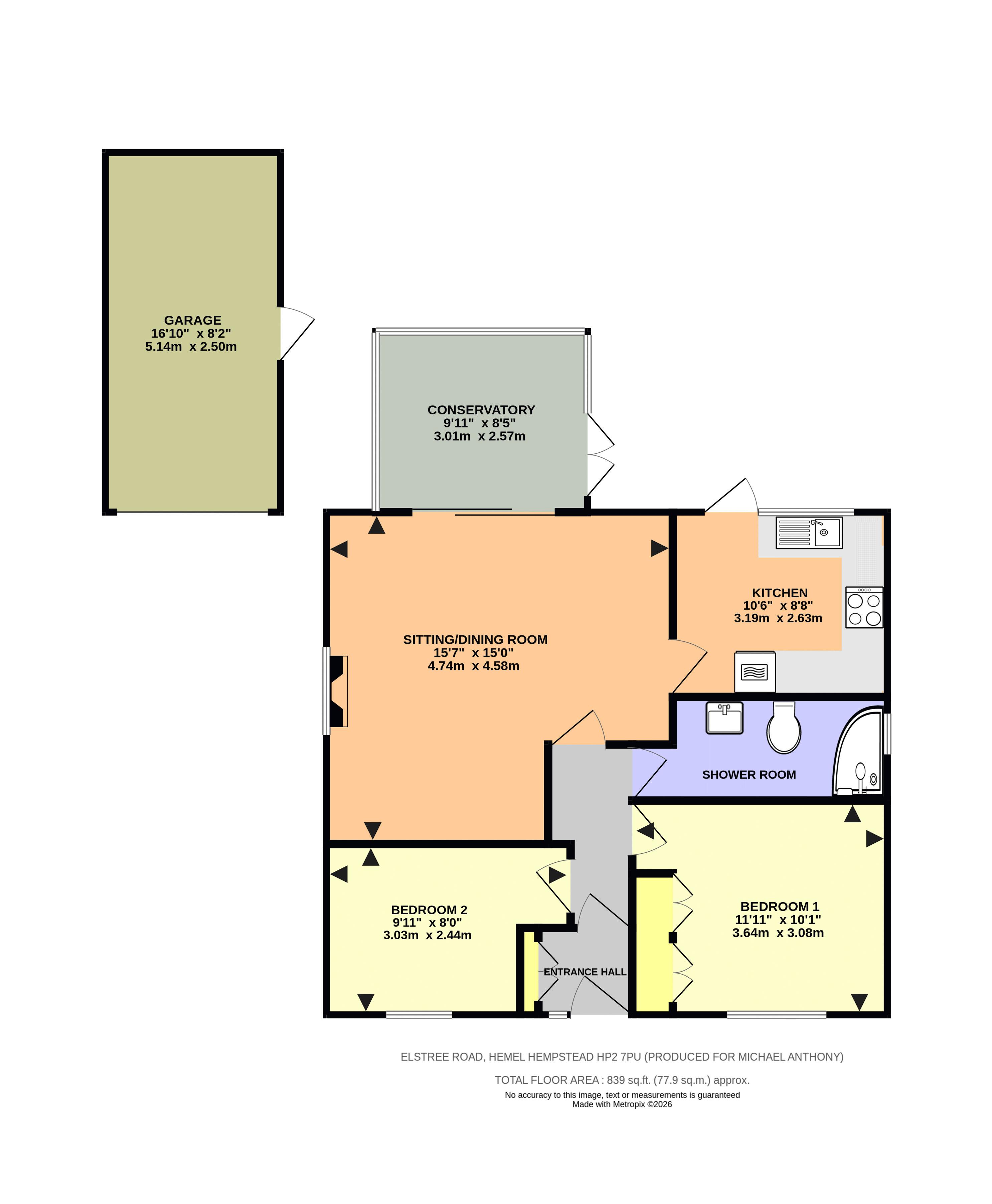 48, Elstree Road, Hemel Hempstead floorplan