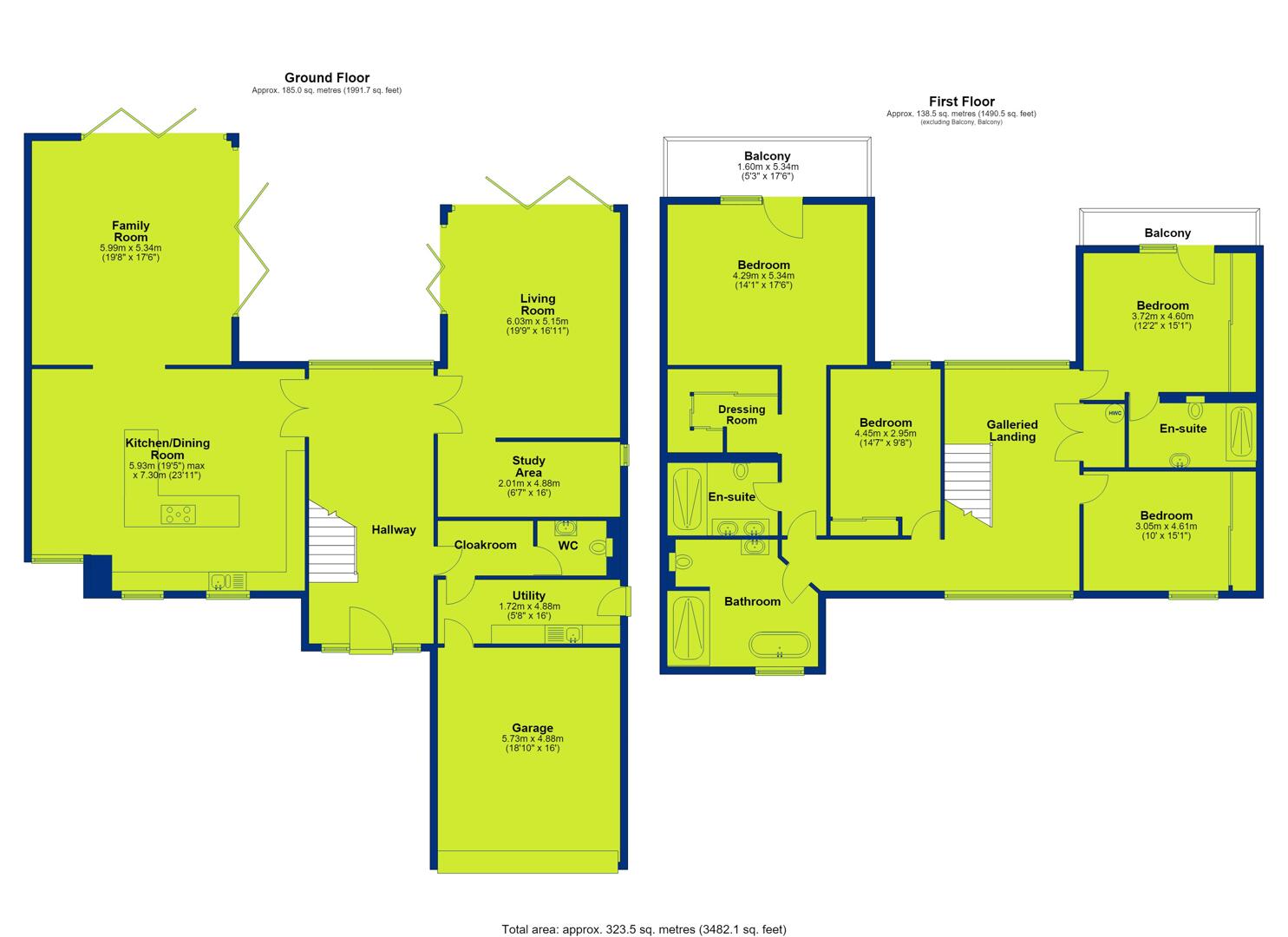 11, Huntingdon Drive, Nottingham floorplan