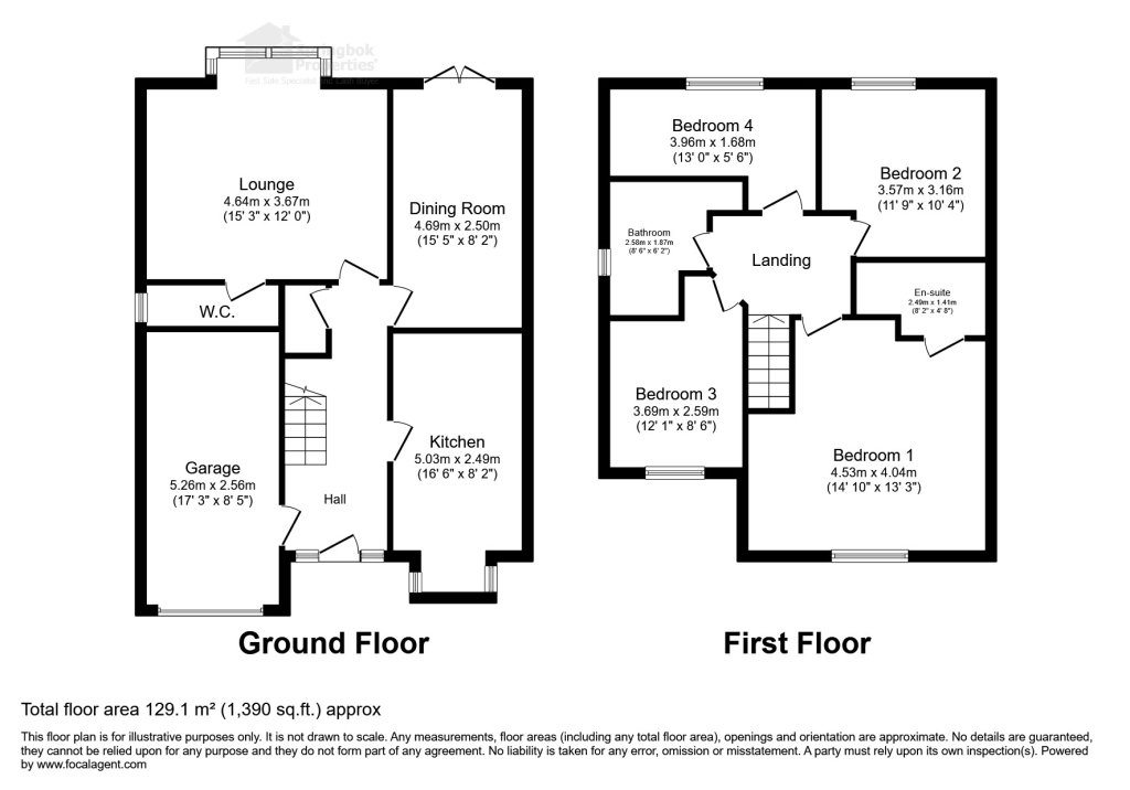 1, Deans Close, Chesterfield floorplan