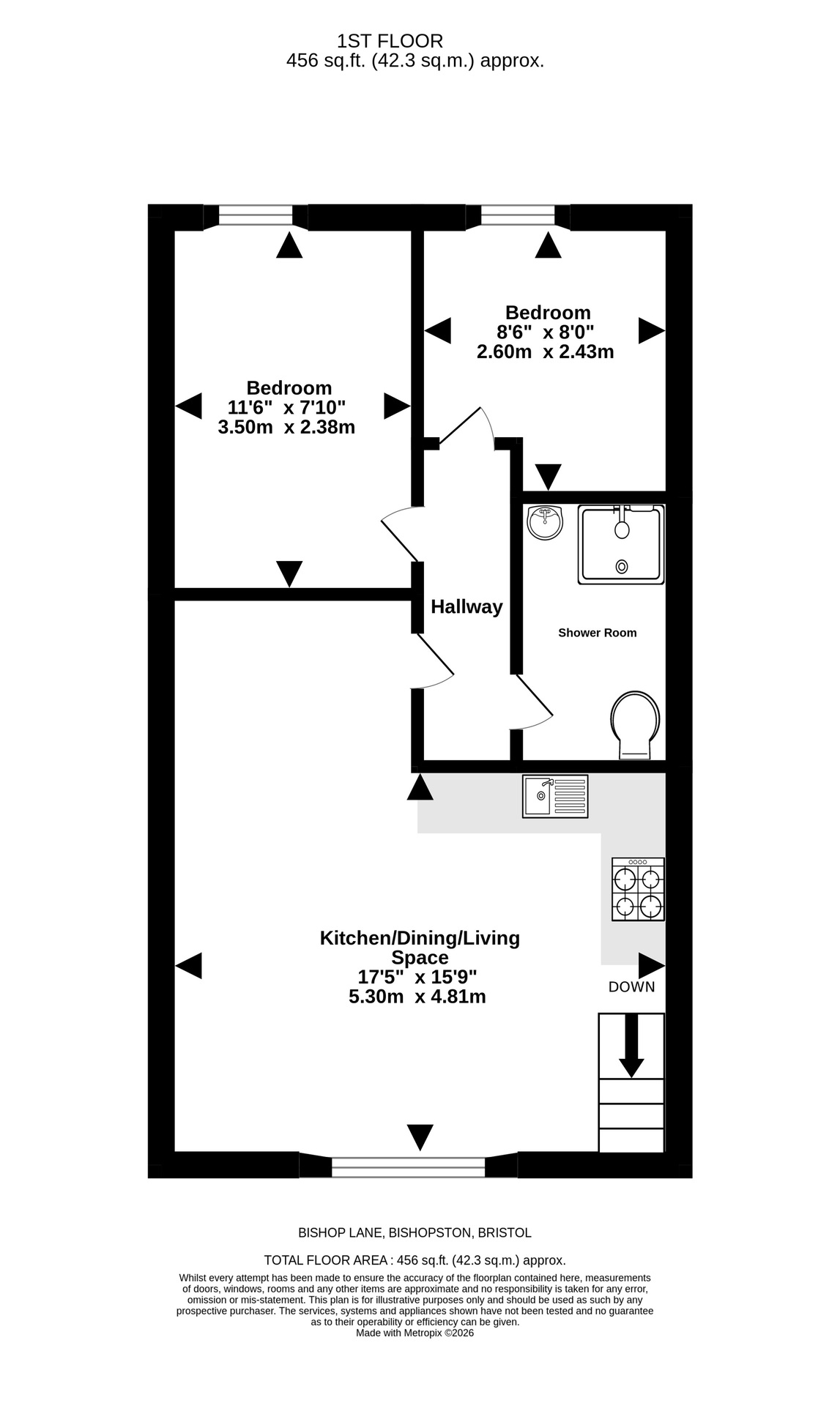 4a Bishop Lane, Bristol floorplan