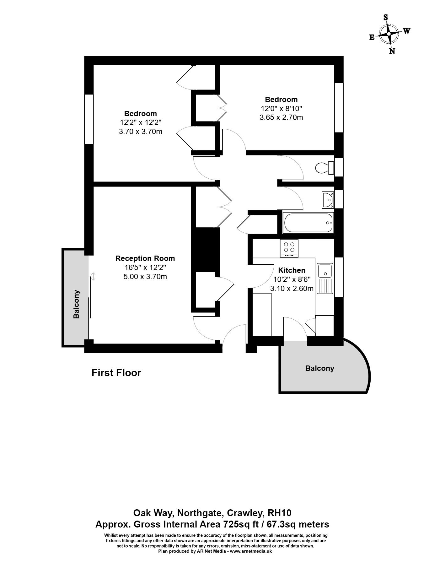 Oak Way, Crawley floorplan