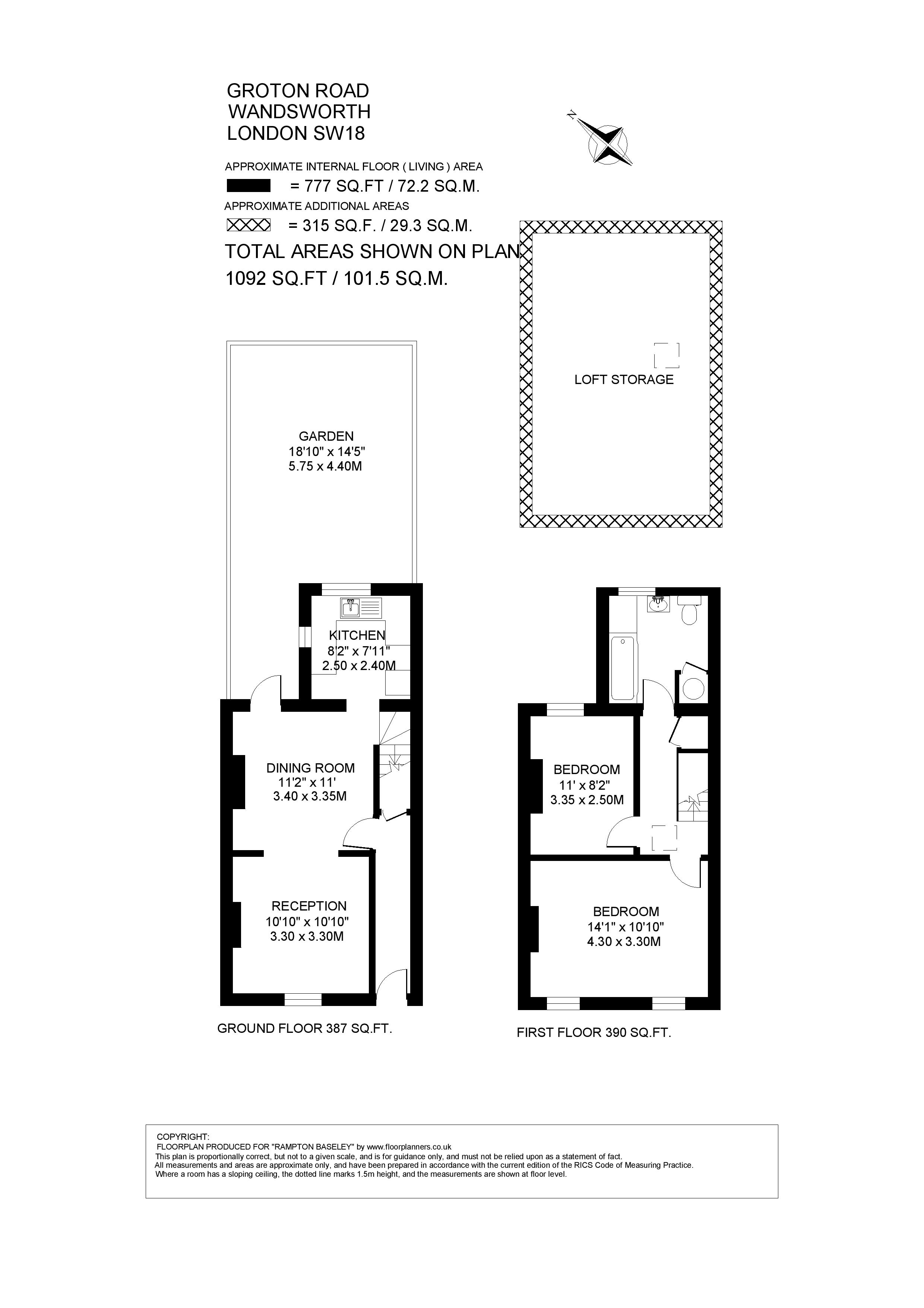 3, Groton Road, London floorplan