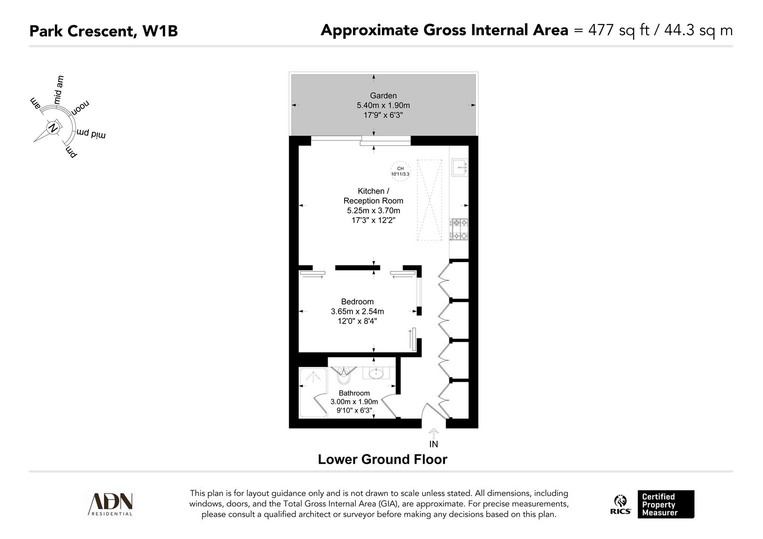 Flat 7, 8, Park Crescent, London floorplan