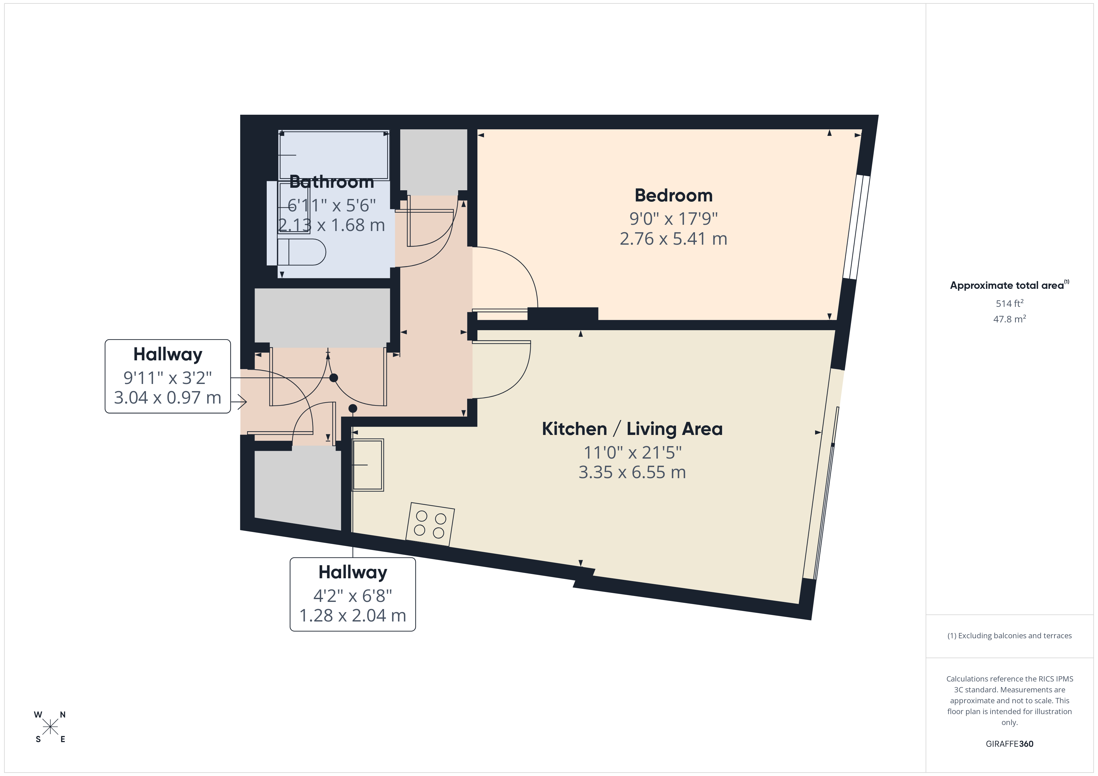 Flat 71, Ascot House, 30, Mill Mead, Surrey floorplan