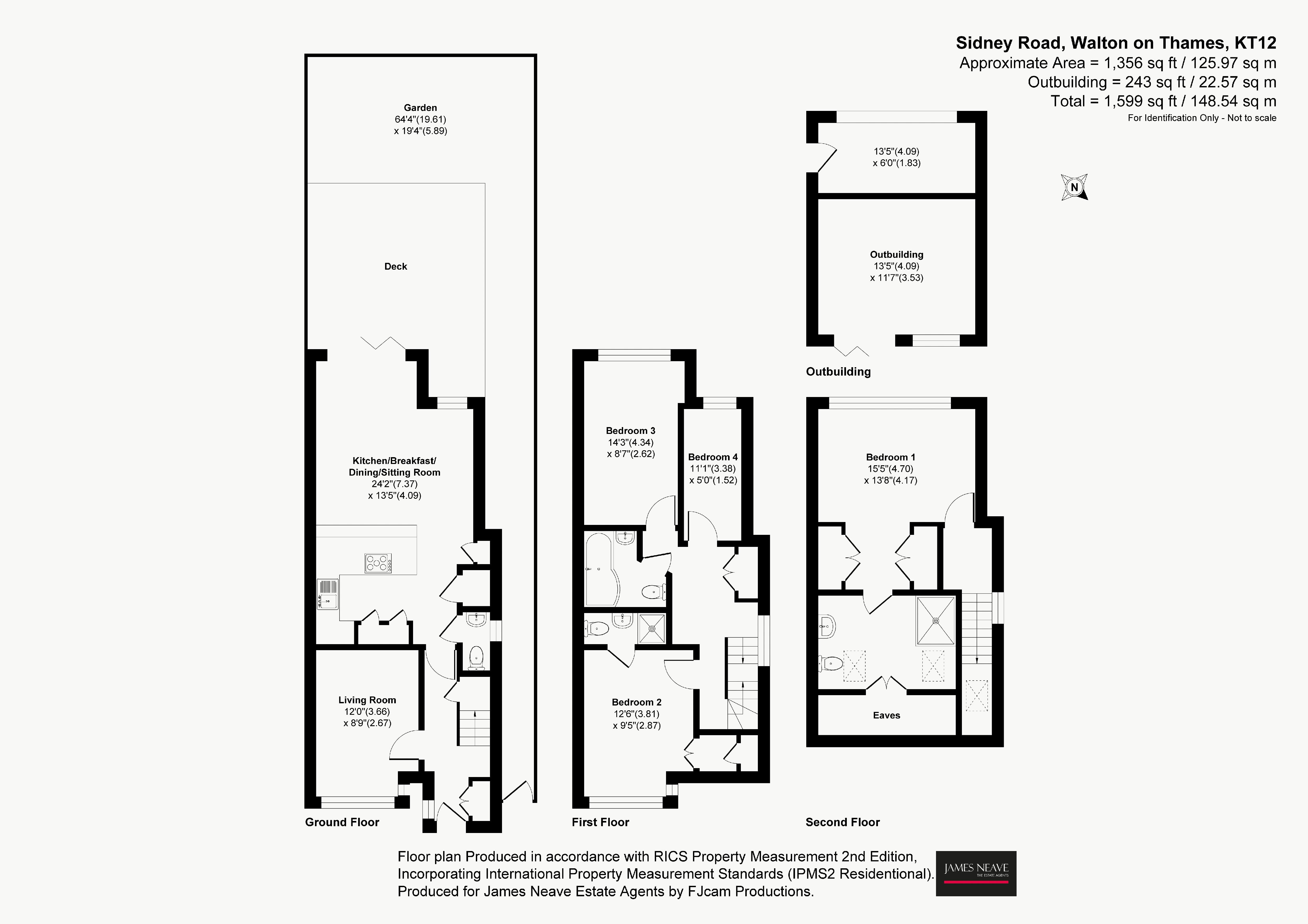 54, Sidney Road, Walton-On-Thames floorplan