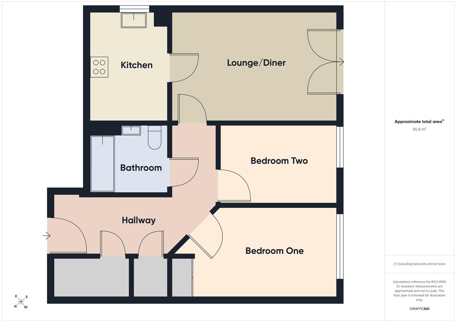 14 Churchbury House, High Street, Waltham Cross floorplan