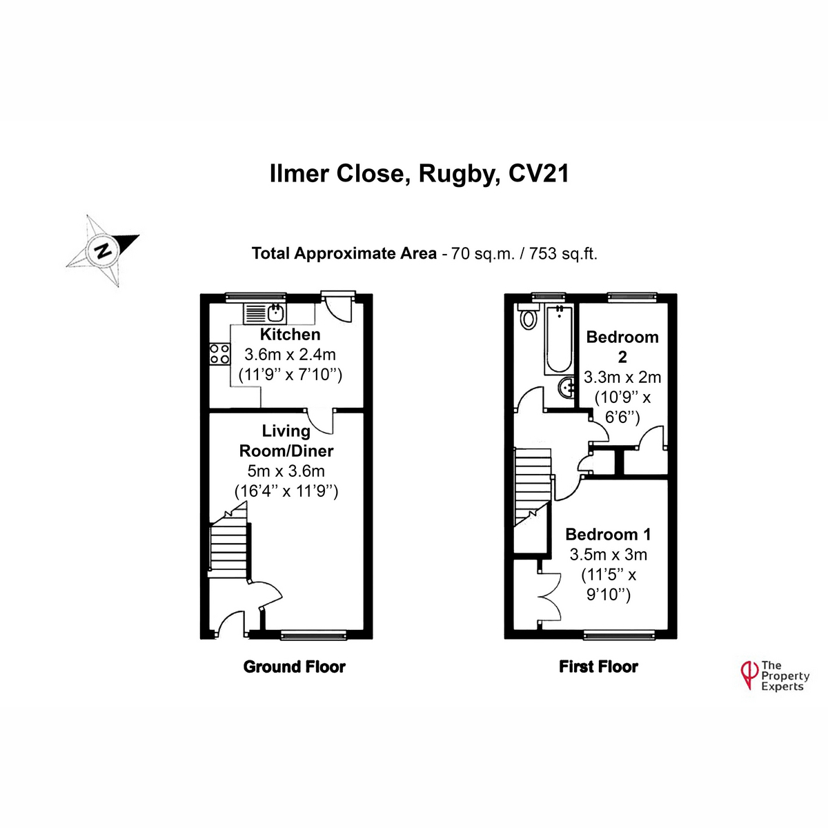 31, Ilmer Close, Rugby floorplan