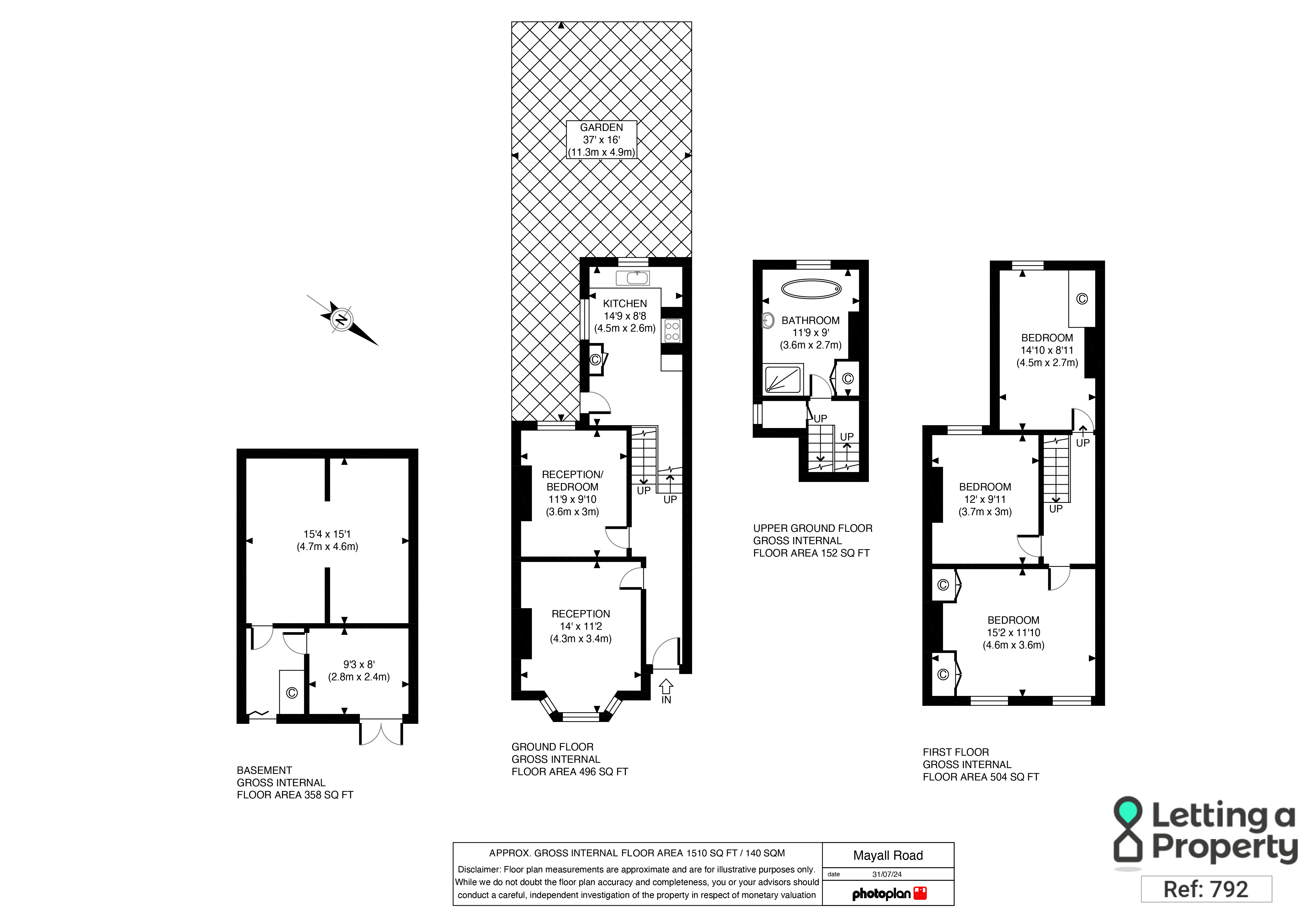 173, Mayall Road, London floorplan