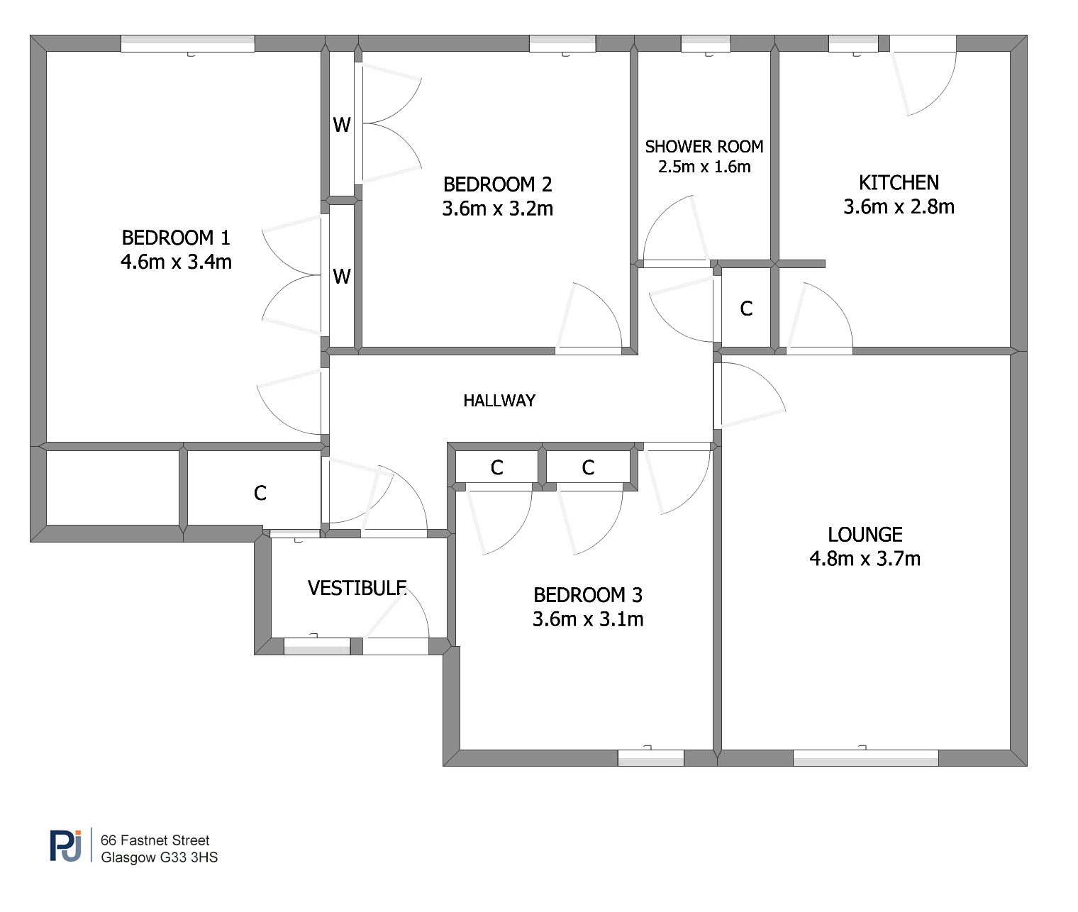 66 Fastnet Street, Glasgow floorplan