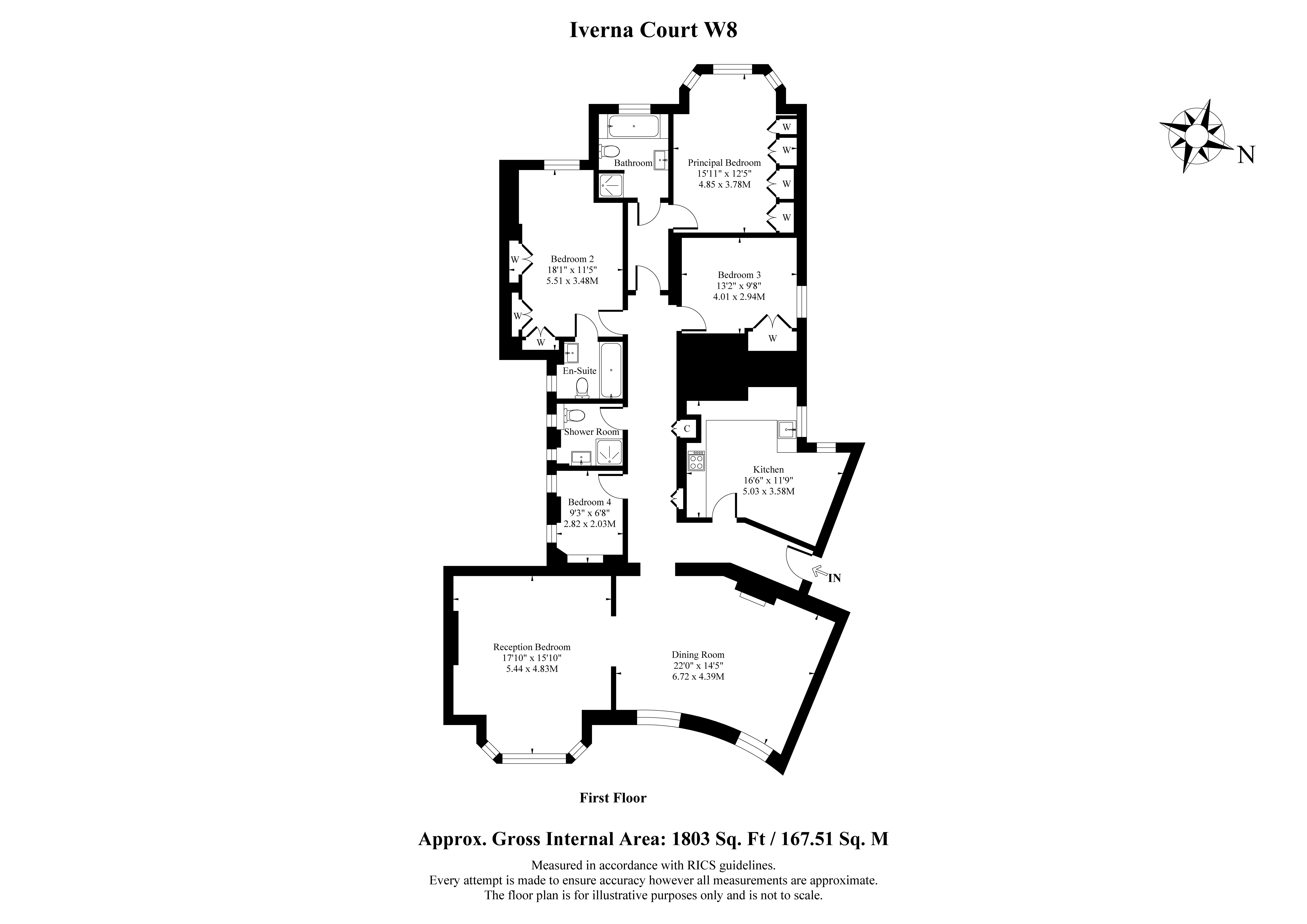 Flat 82, 5, Iverna Court, London floorplan