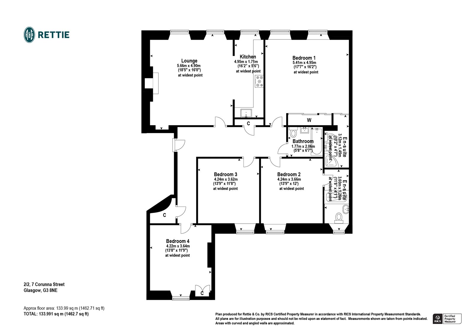 Corunna Street, Finnieston, Glasgow G3, 4 bedroom flat for sale