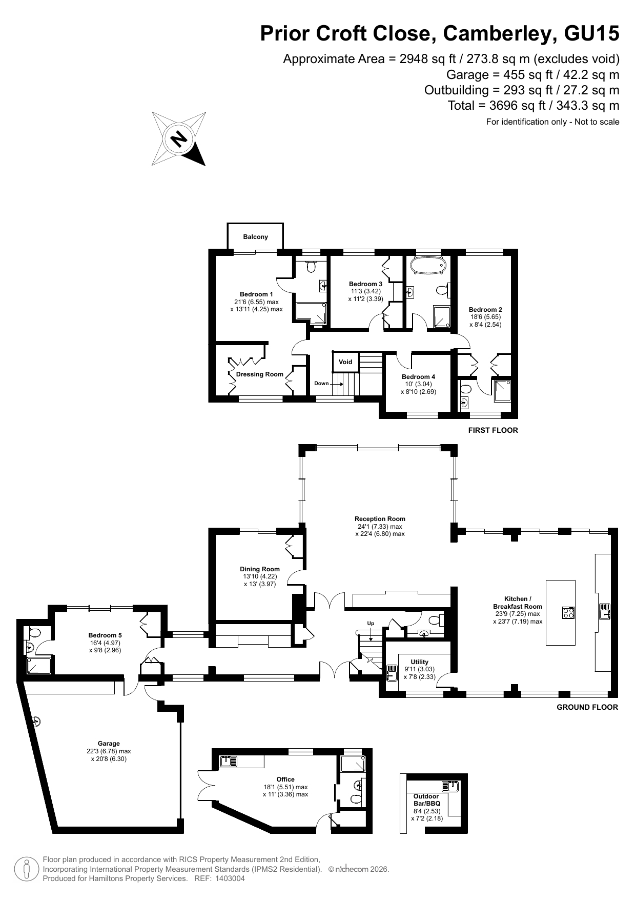 Roughwood, 10, Prior Croft Close, Camberley floorplan