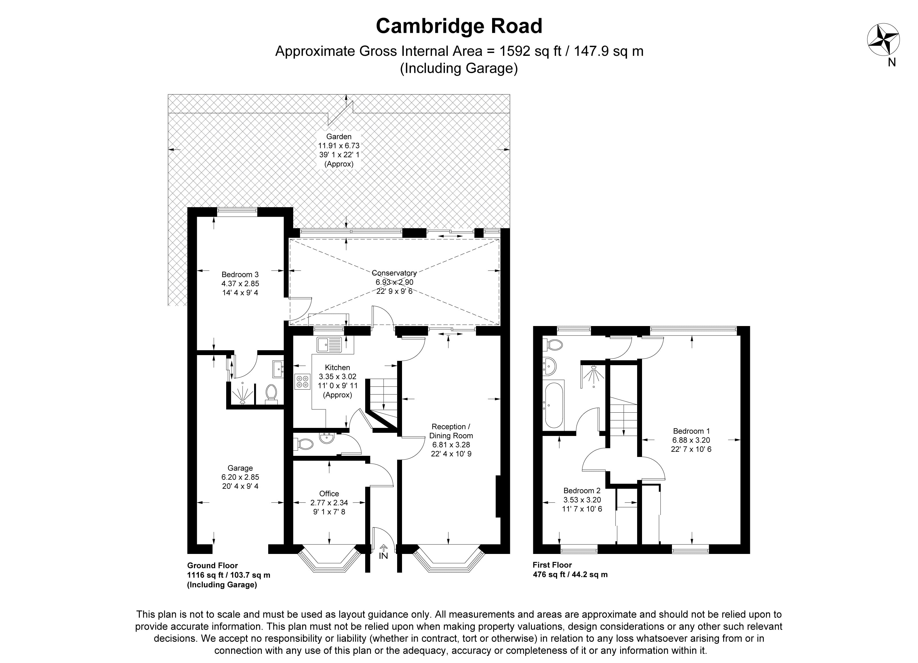 Weroona, Cambridge Road, Ashford floorplan
