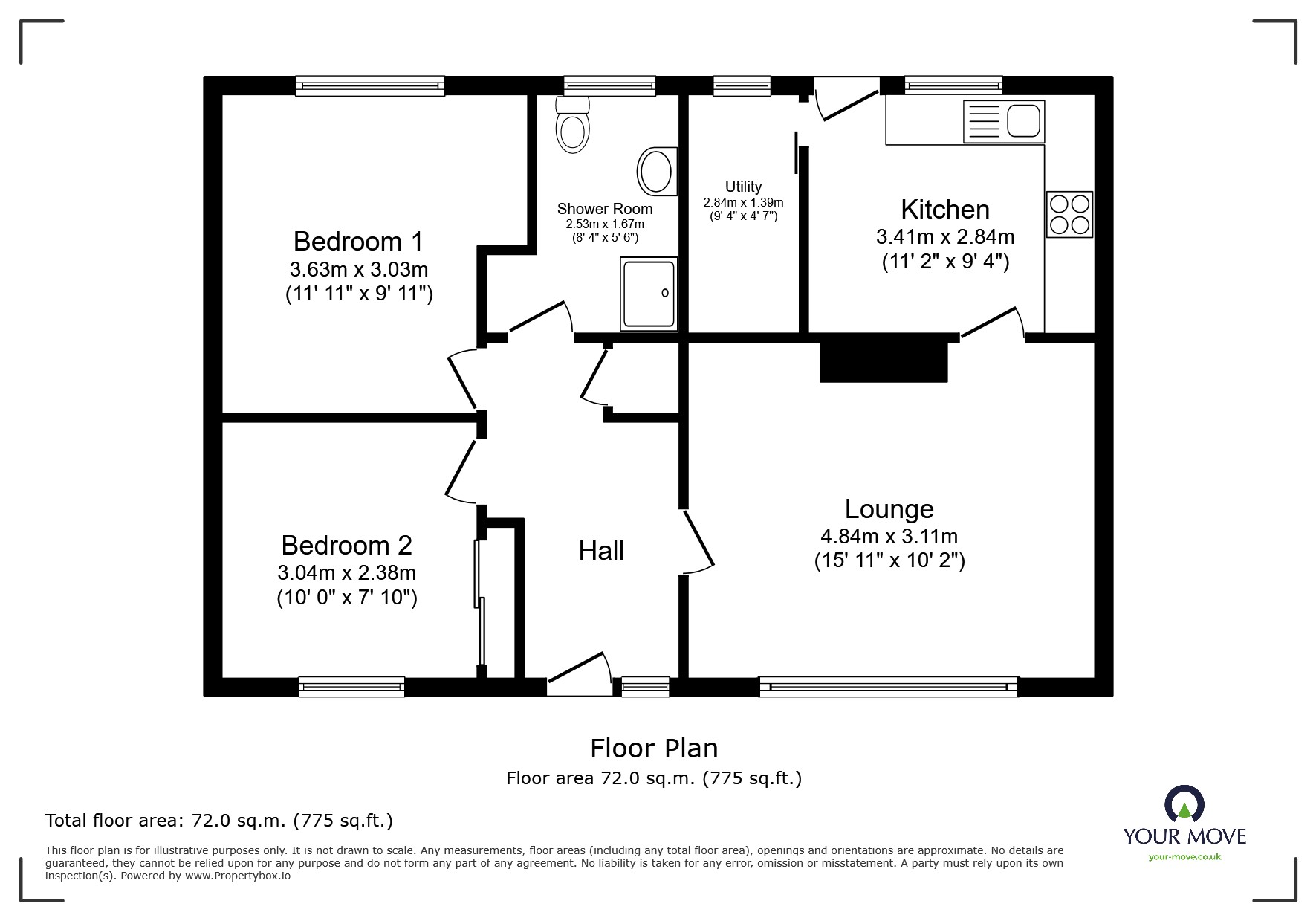 84, Birch Crescent, Rochdale floorplan