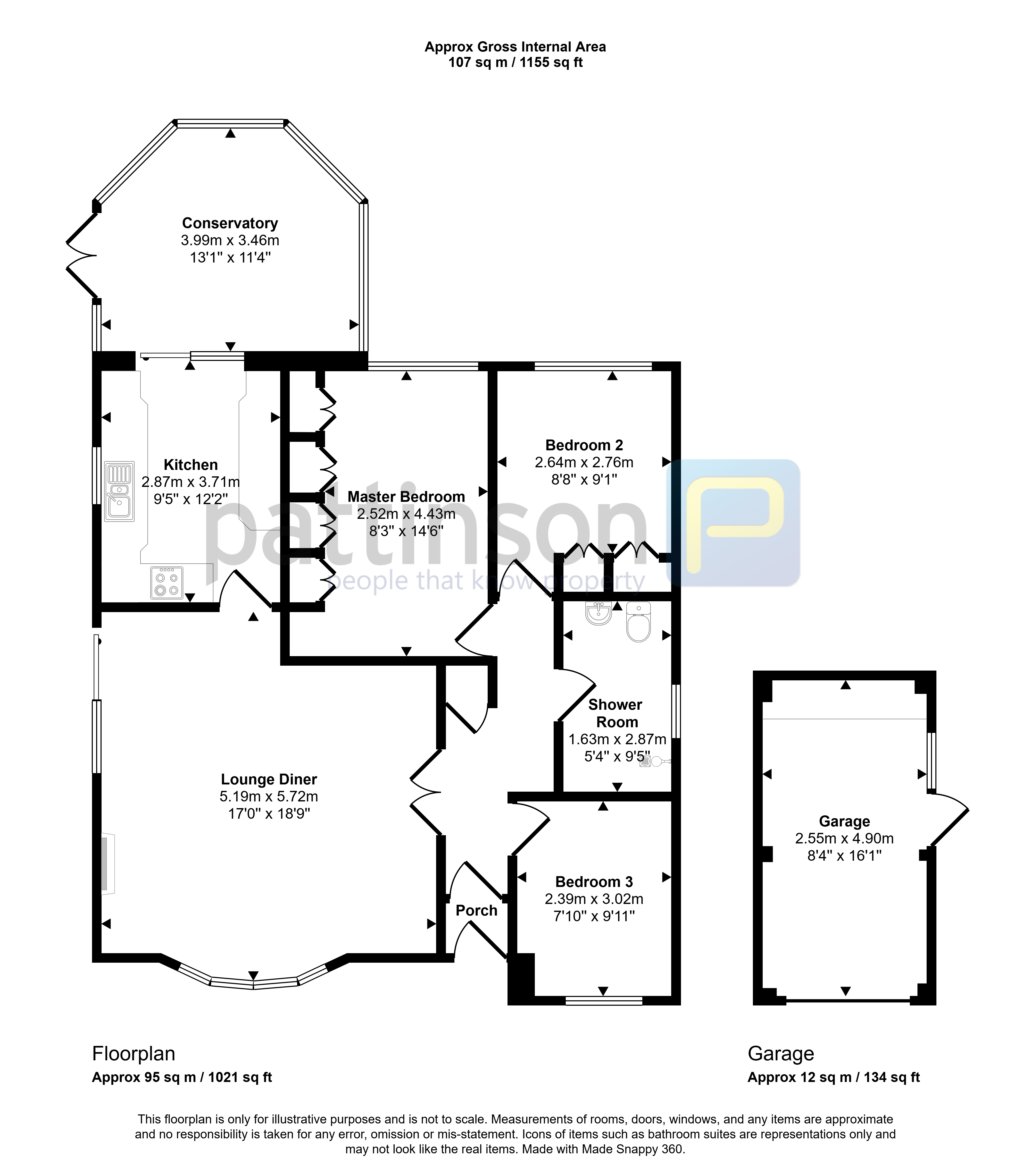 9, Grebe Close, Ashington floorplan