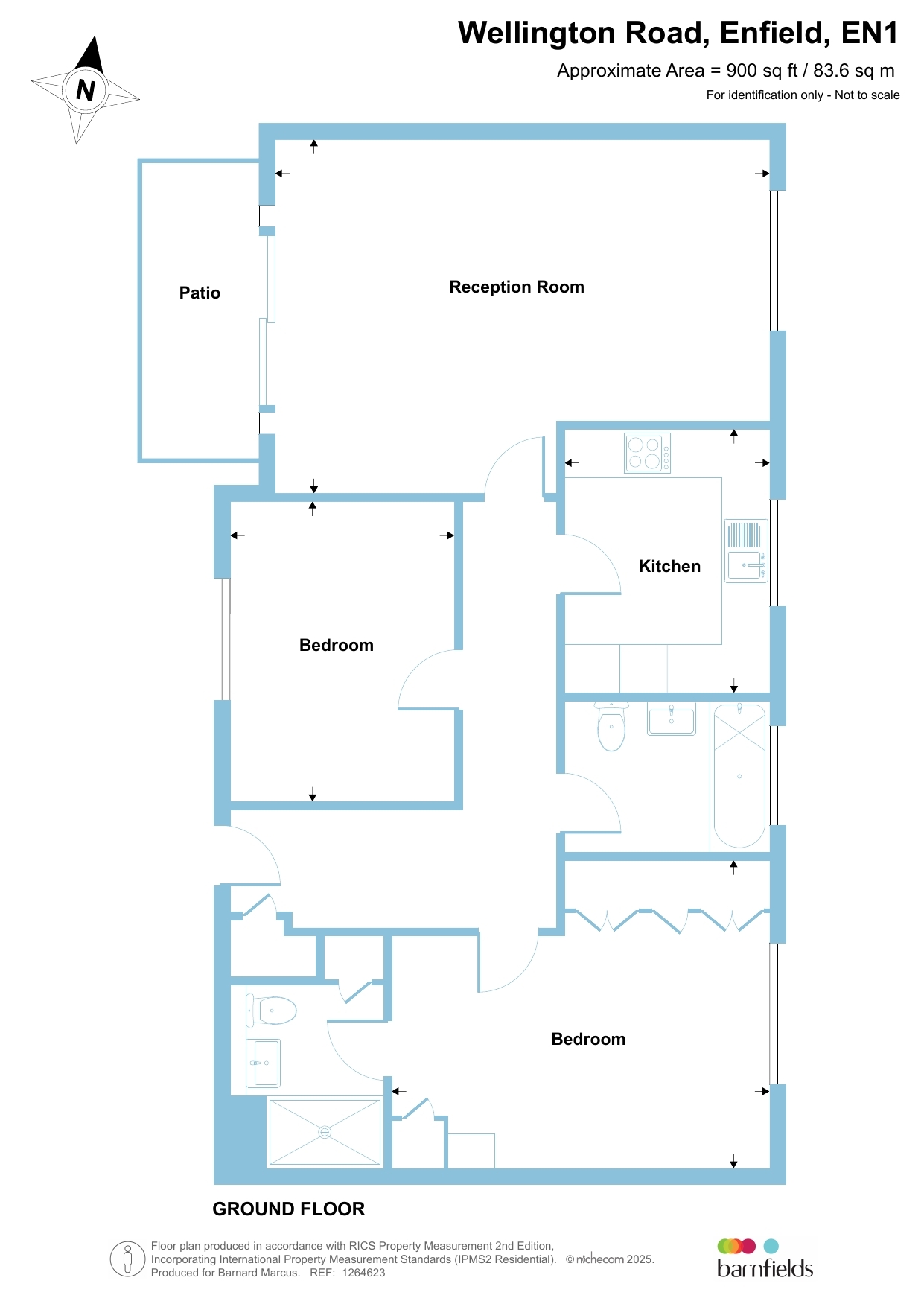 Flat 2, Trentham Lodge, 20, Wellington Road, Enfield floorplan