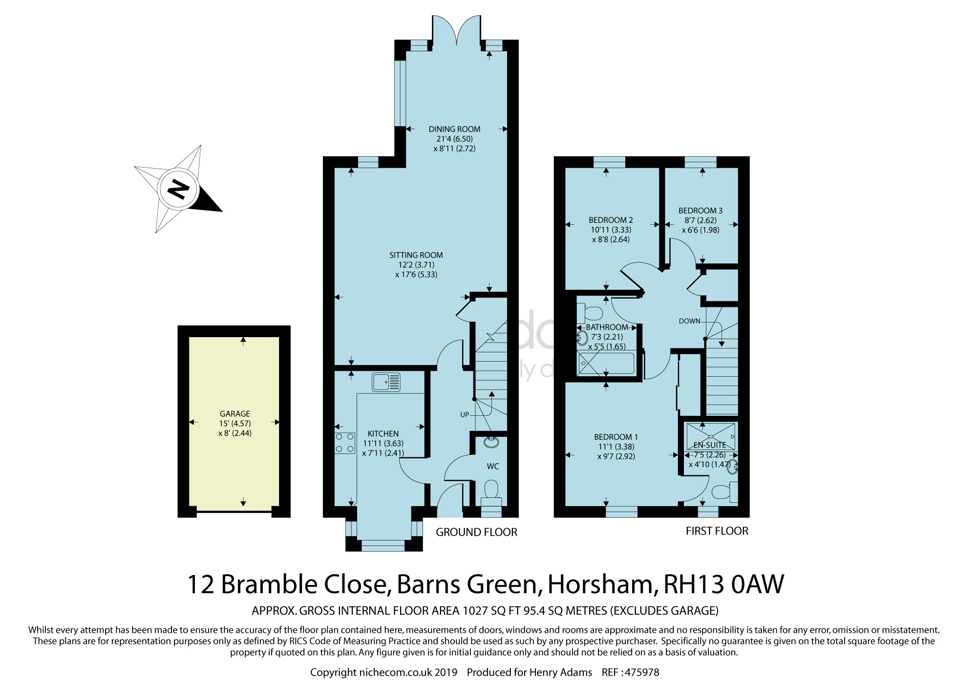 3 Bedrooms Semi-detached house for sale in Bramble Close, Barns Green RH13