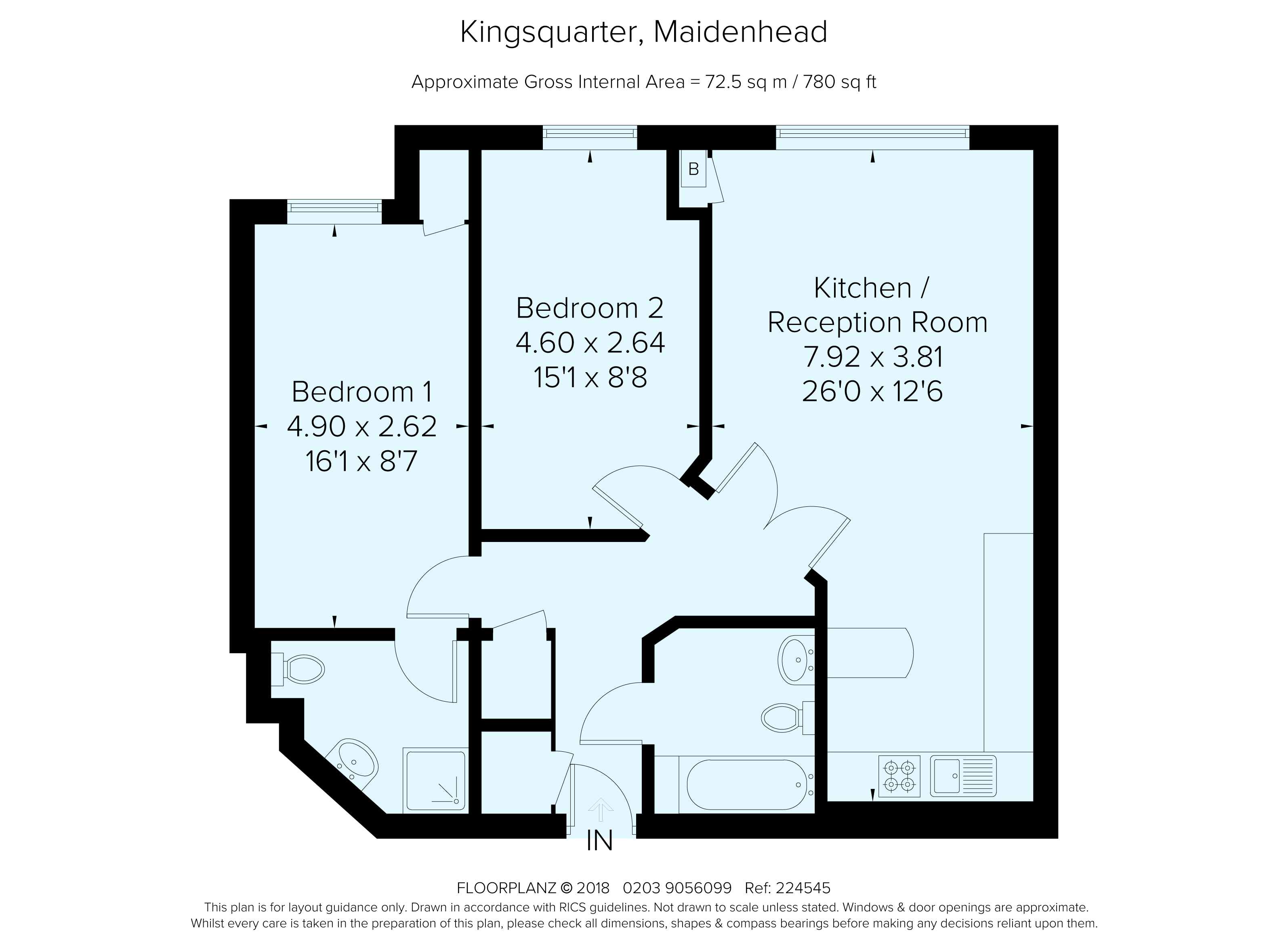 2 Bedrooms Flat to rent in Kingsquarter, Maidenhead SL6