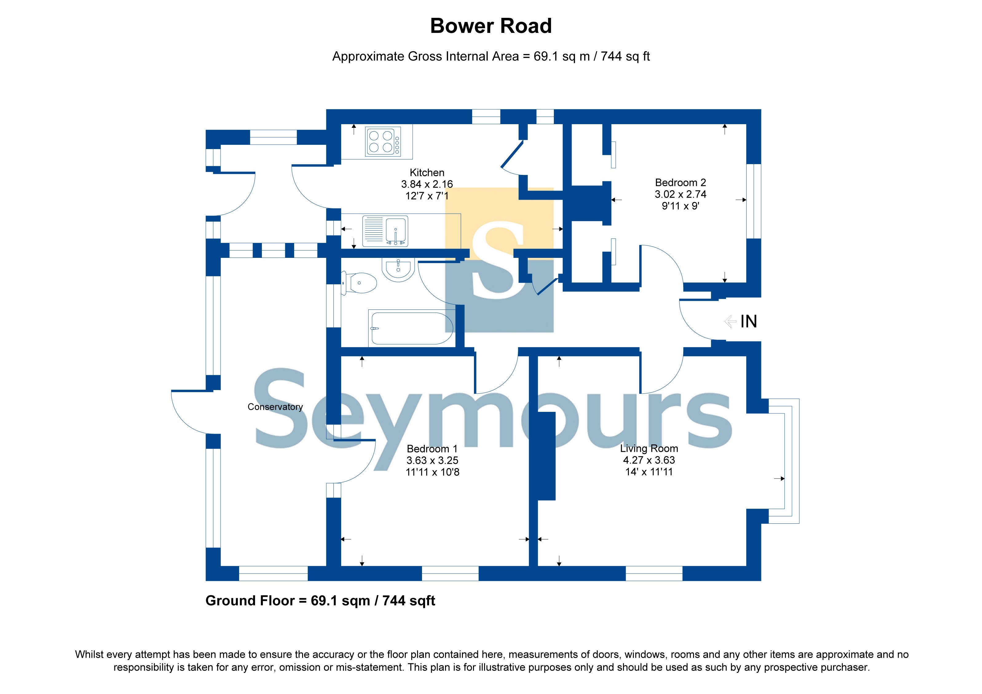 3, Bower Road, Farnham floorplan