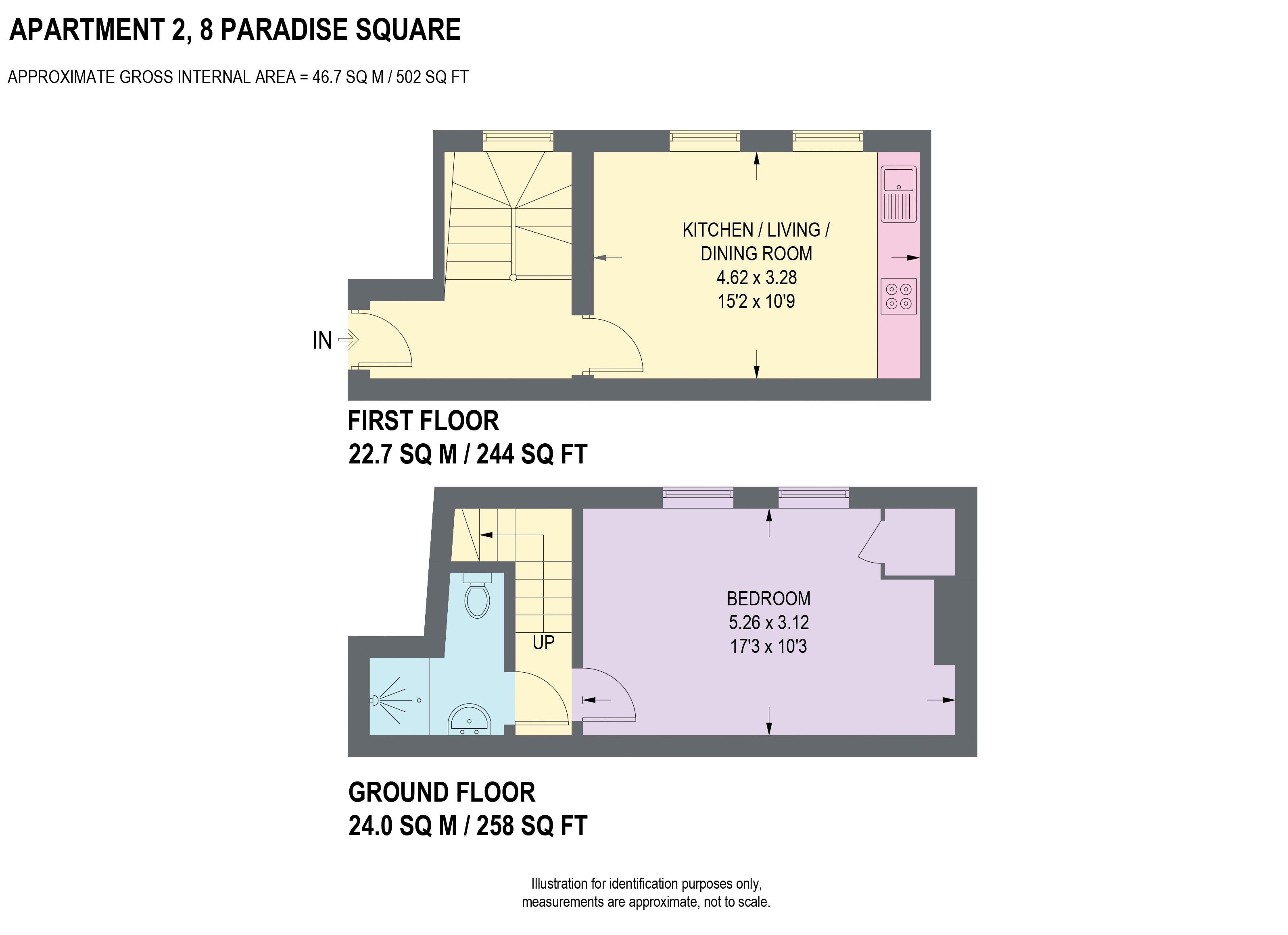 Apartment 2, 8 Paradise Square, Sheffield floorplan