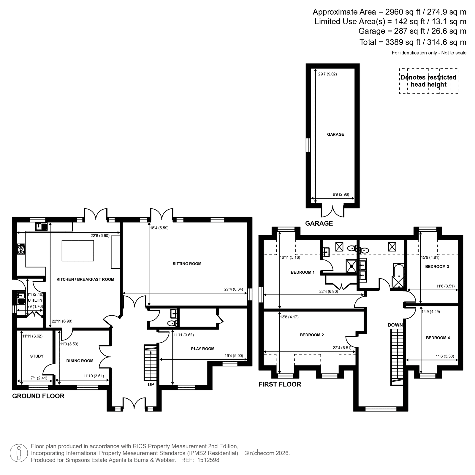 Melrose,, Plaistow Road, Loxwood floorplan