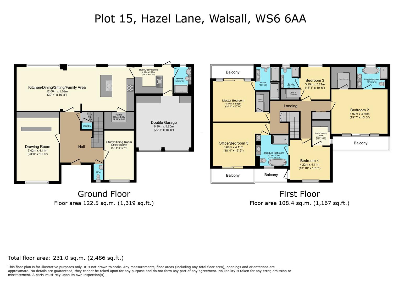 6, Hazelbrook, Walsall floorplan