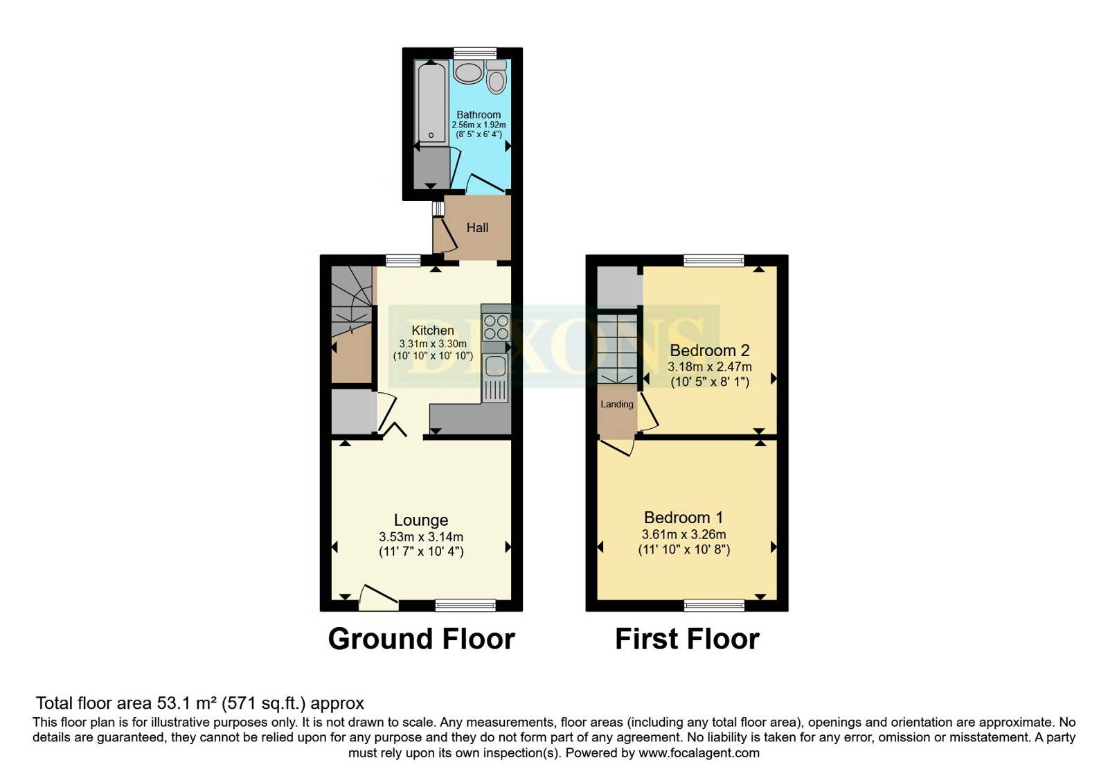 22, Crane Street, Worcestershire floorplan