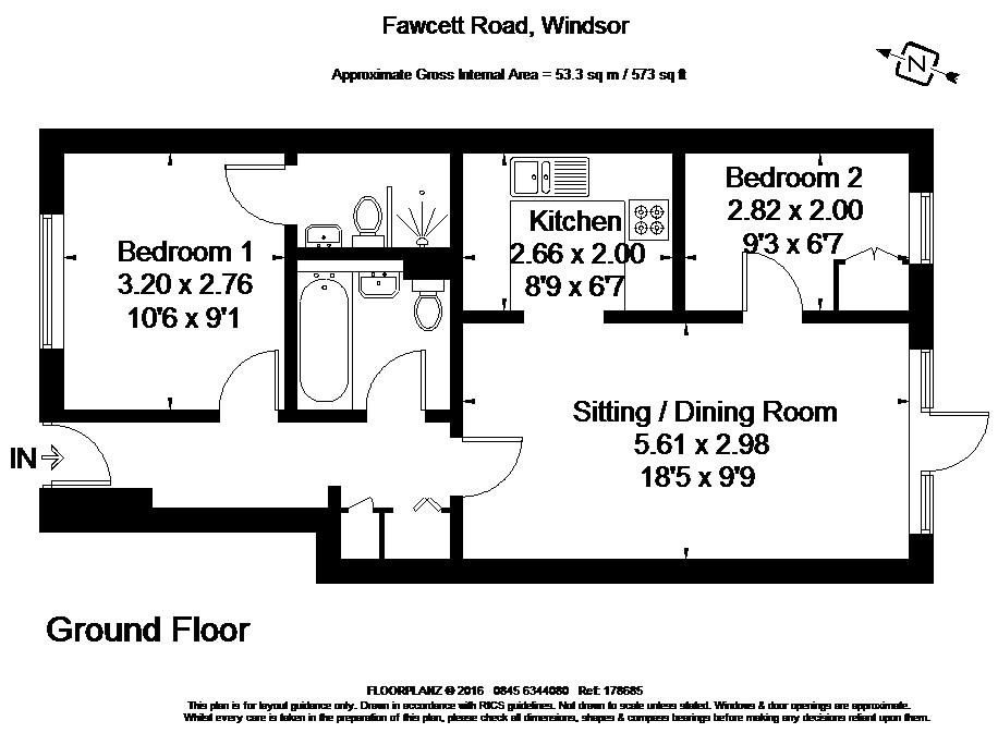 2 Bedrooms Flat to rent in Fawcett Road, Windsor SL4
