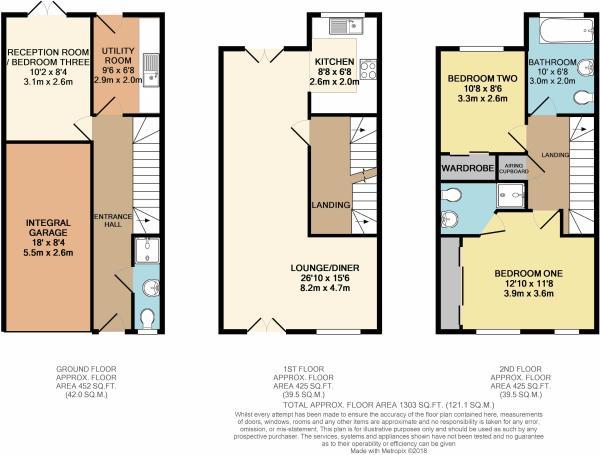 3 Bedrooms Terraced house for sale in Knights Close, Chellaston, Derby DE73