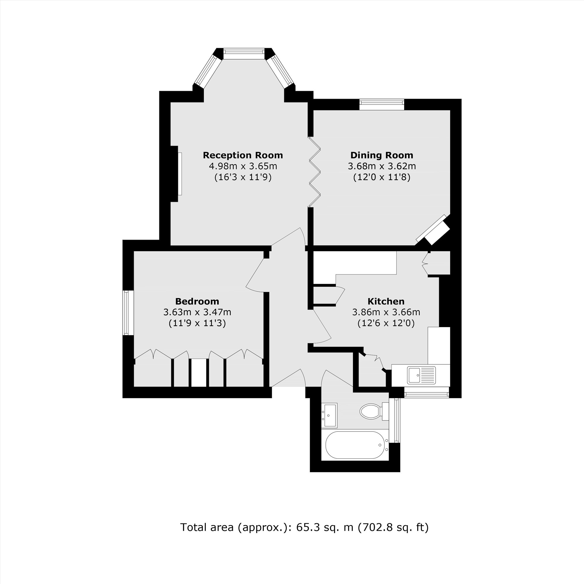 Flat 14, Evelyn Mansions, Queen's Club Gardens, London floorplan