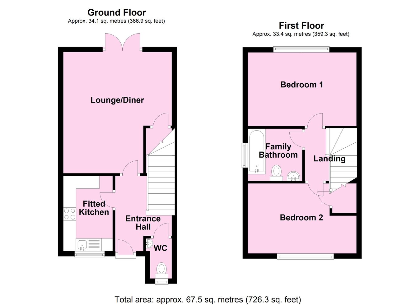 45, Buxton Crescent, Leicestershire floorplan