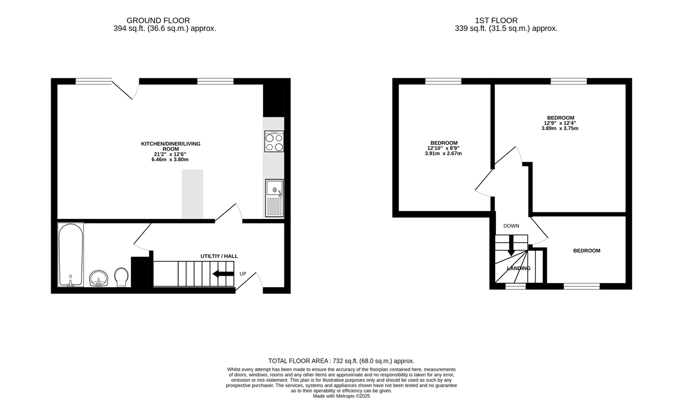 1 Chapel Cottage, Brecon floorplan