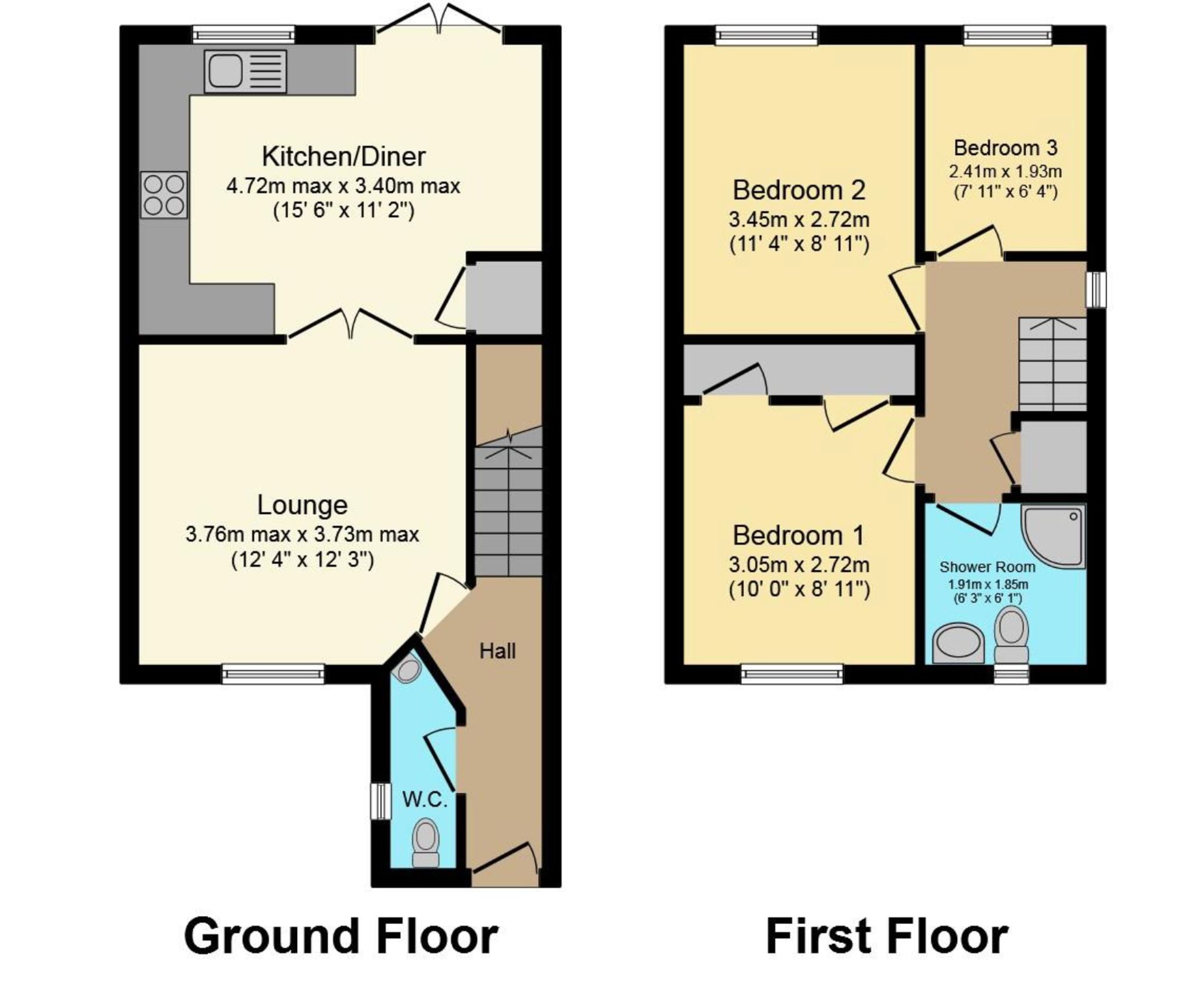 42 Clos Cwm Garw, Caerphilly floorplan
