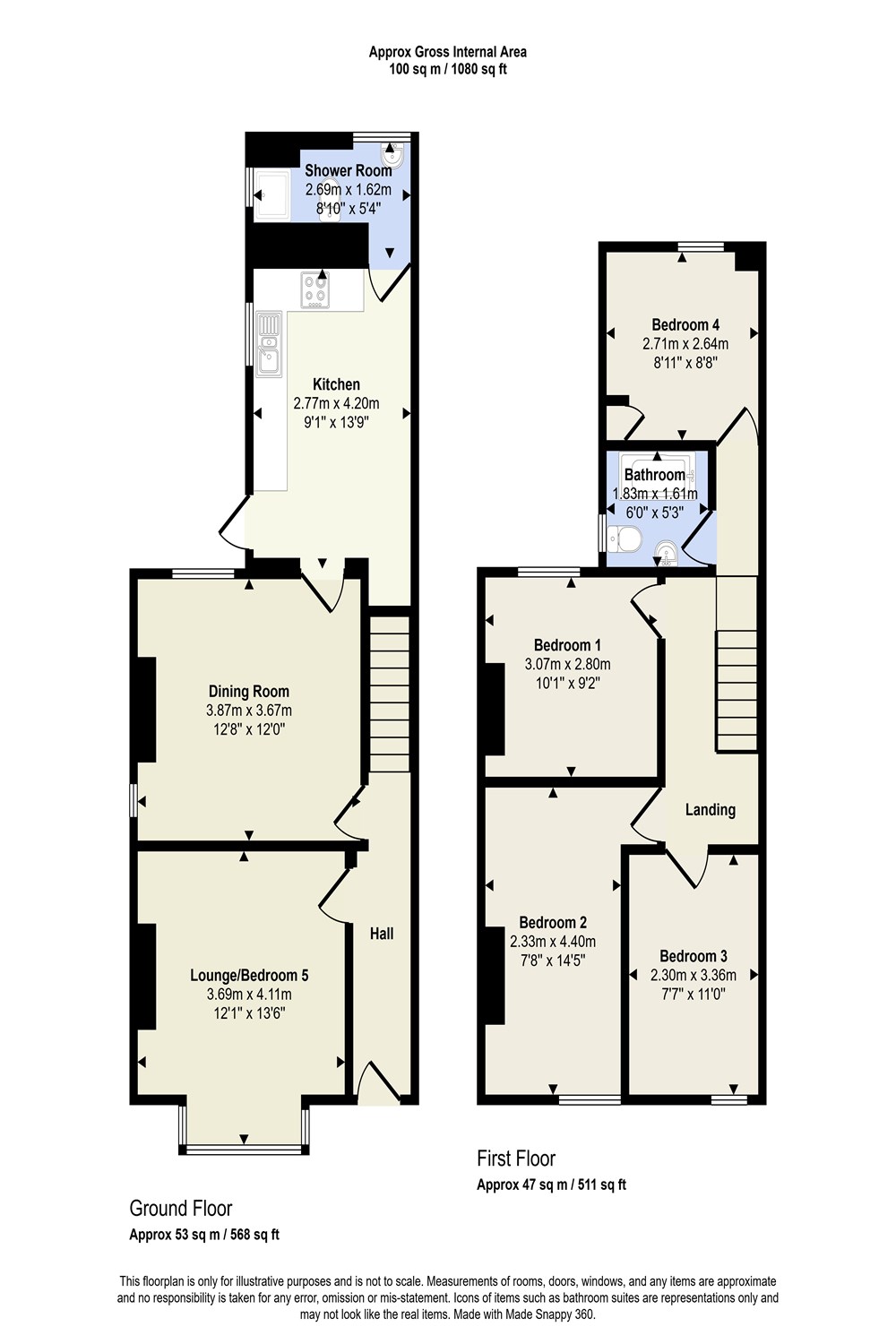 245, Queens Road, Beeston, Nottingham floorplan
