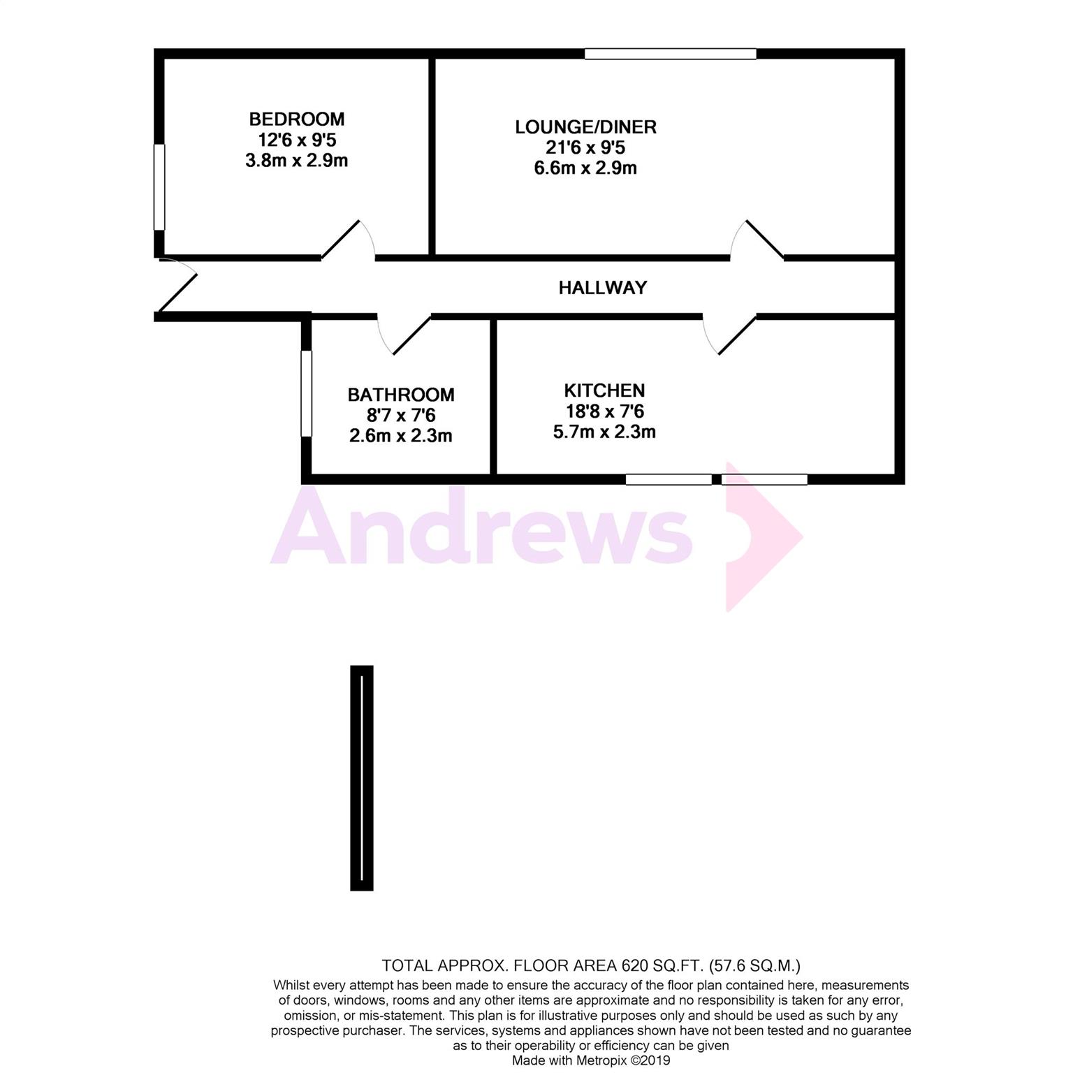 1 Bedrooms Flat to rent in Duppas Hill Road, Croydon, Surrey CR0