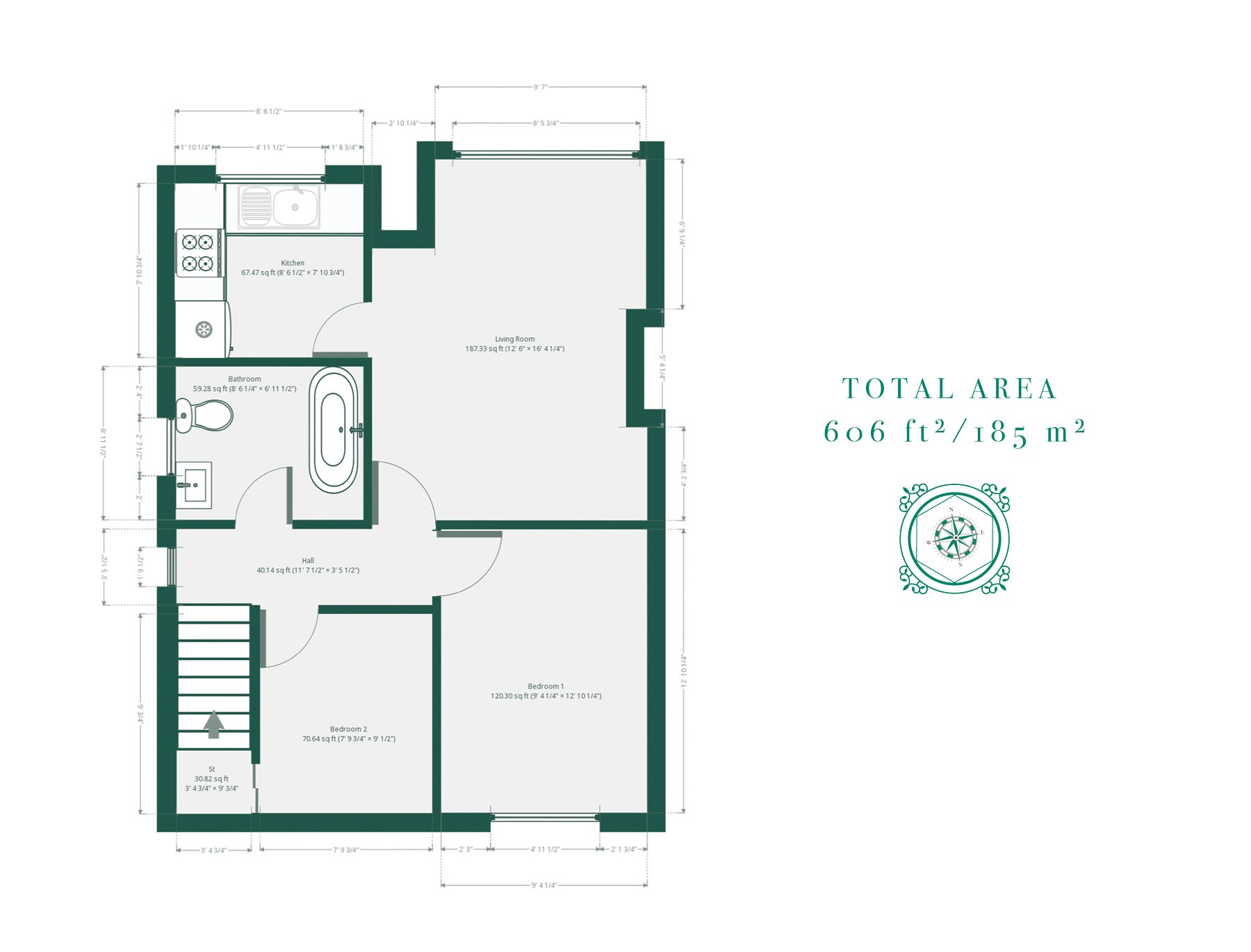 2 Bedrooms Flat to rent in Chalford Walk, London IG8