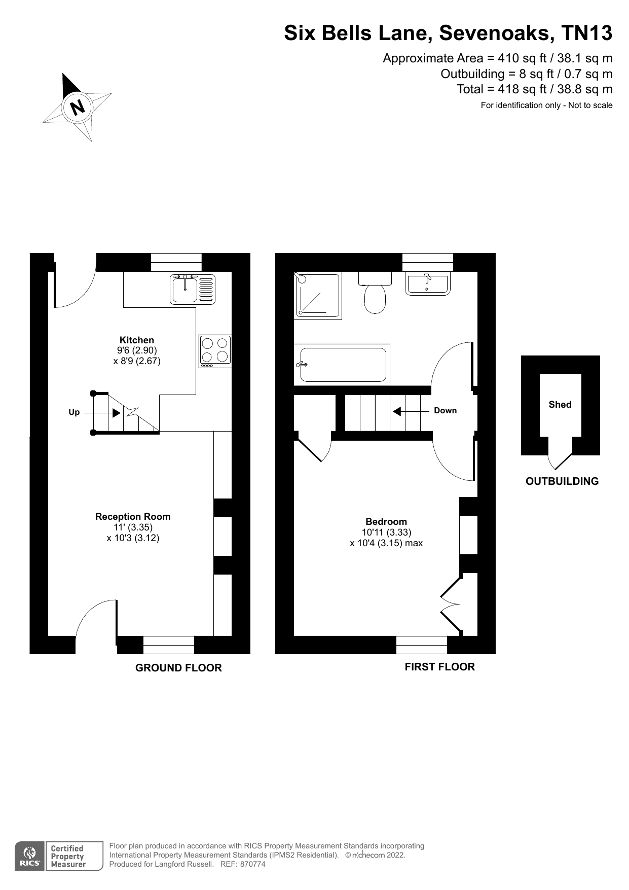 Six Bells Lane, Sevenoaks TN13, 1 bedroom cottage for sale - 61905603 ...