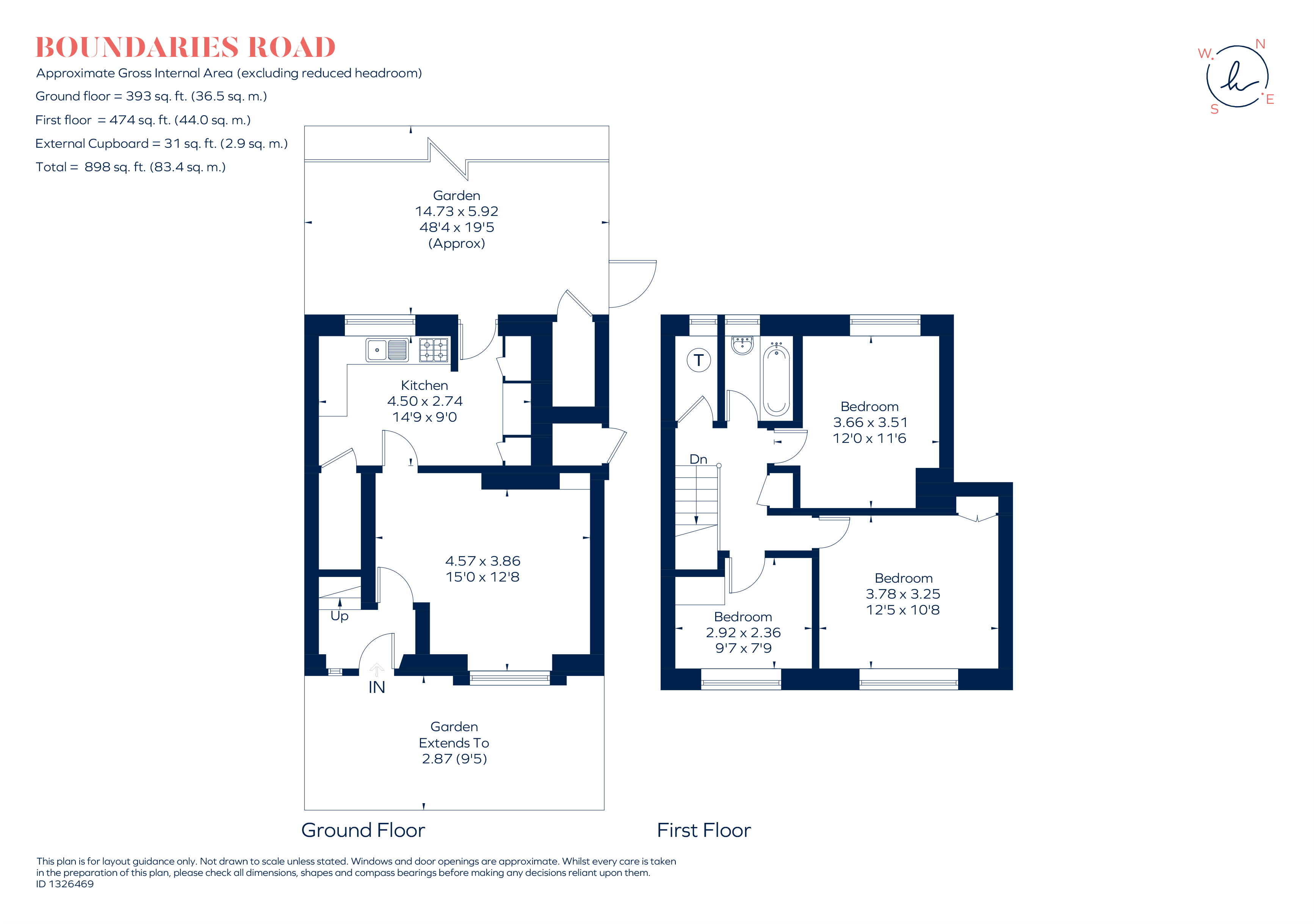 82, Boundaries Road, London floorplan