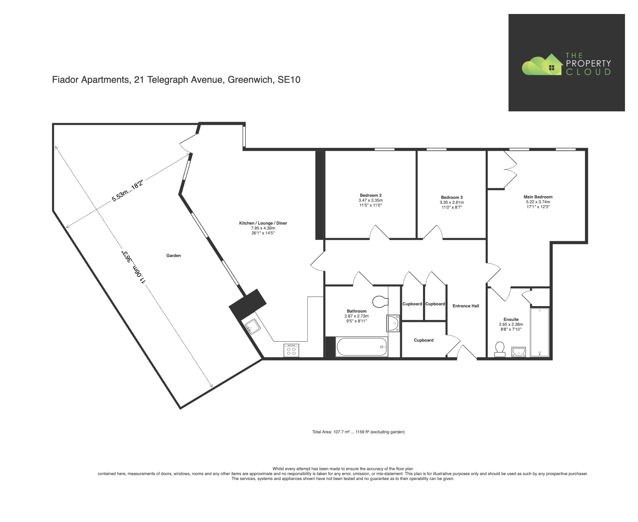 Apartment 5, Fiador Apartments, Greenwich floorplan