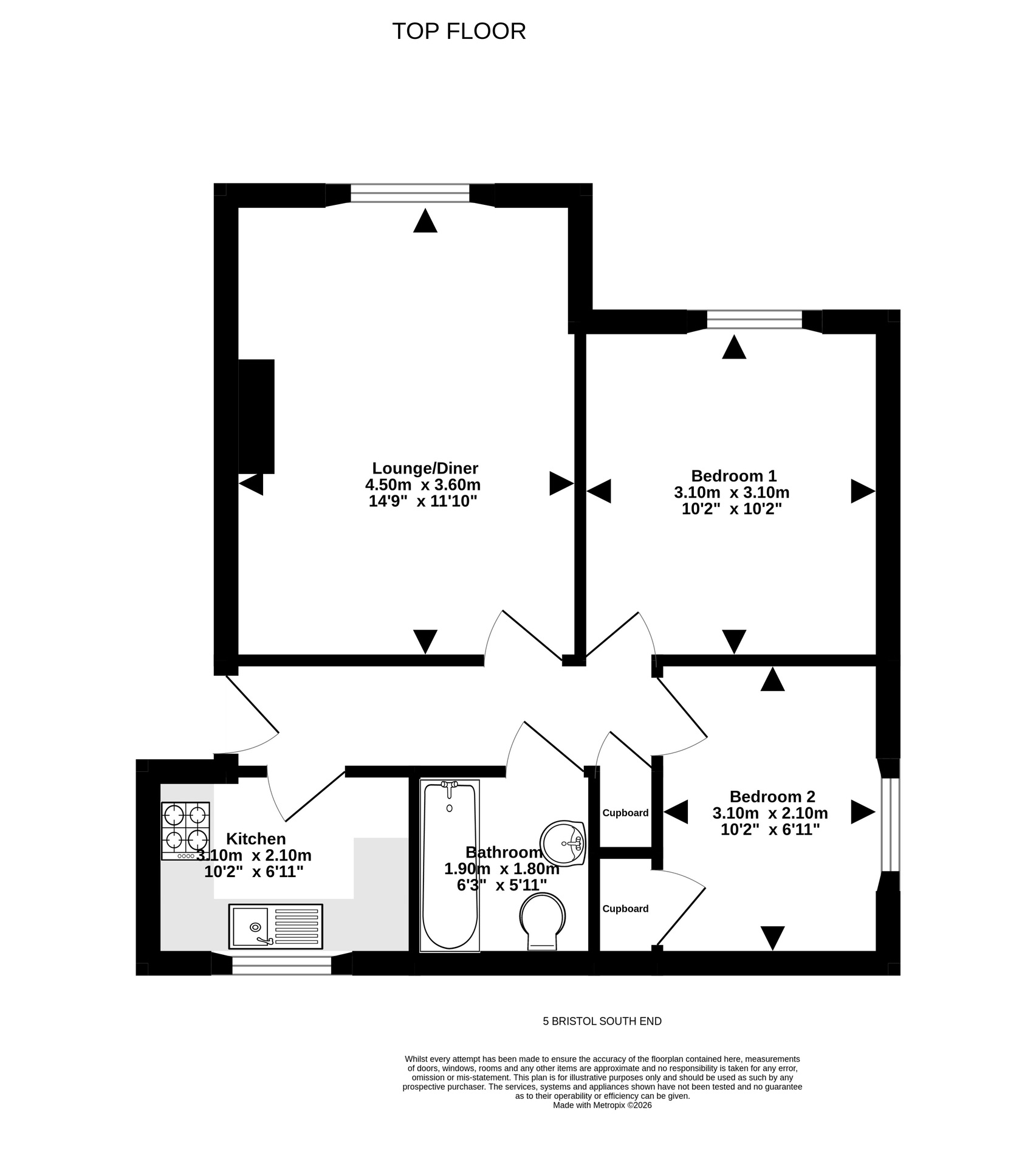 5 Bristol South End, Bristol floorplan