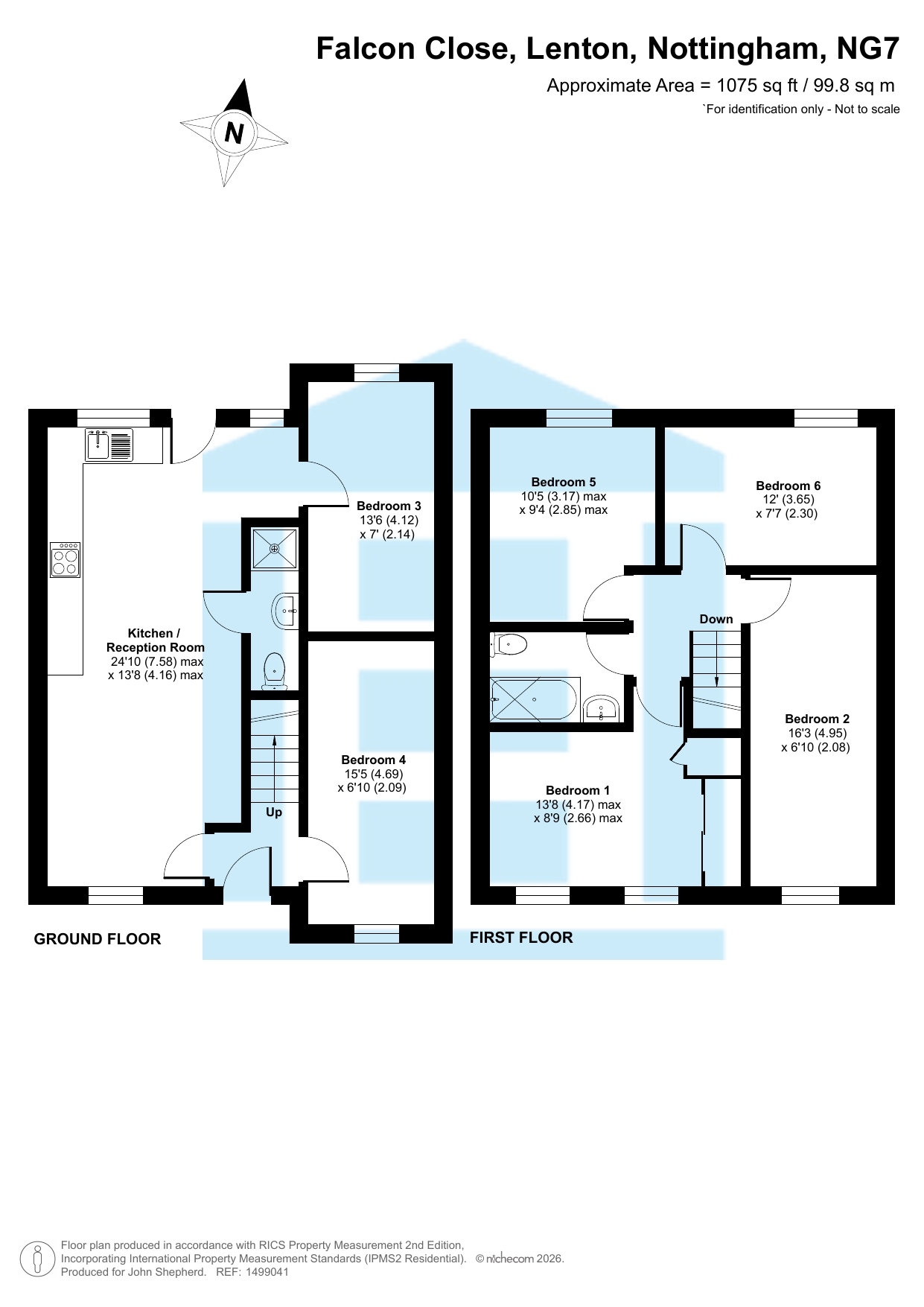 9, Falcon Close, Nottingham floorplan
